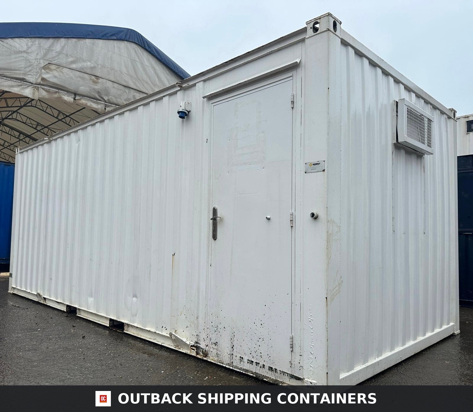 21x9ft for Sale — Three-Quarter Angle View | Outback Shipping Containers 21x9ft — Drying Room / Changing Room — Building Site Accommodation — Portable Anti-Vandal - image 2