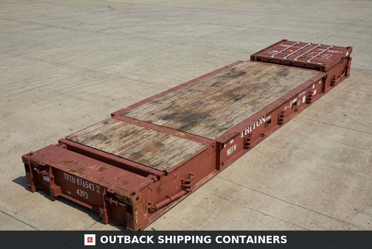 40FT x 8FT Used Flat Rack Shipping Container — Flat Rack Containers (image 3 of 4)