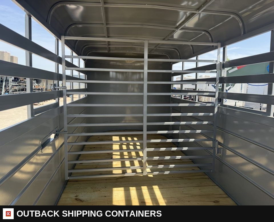 2026 WW AA 6X16 Livestock Stock Combo Trailer — Interior Floor And Walls | Outback Shipping Containers 2026 WW AA 6X16 Livestock Stock Combo Trailer for sale — interior floor and walls