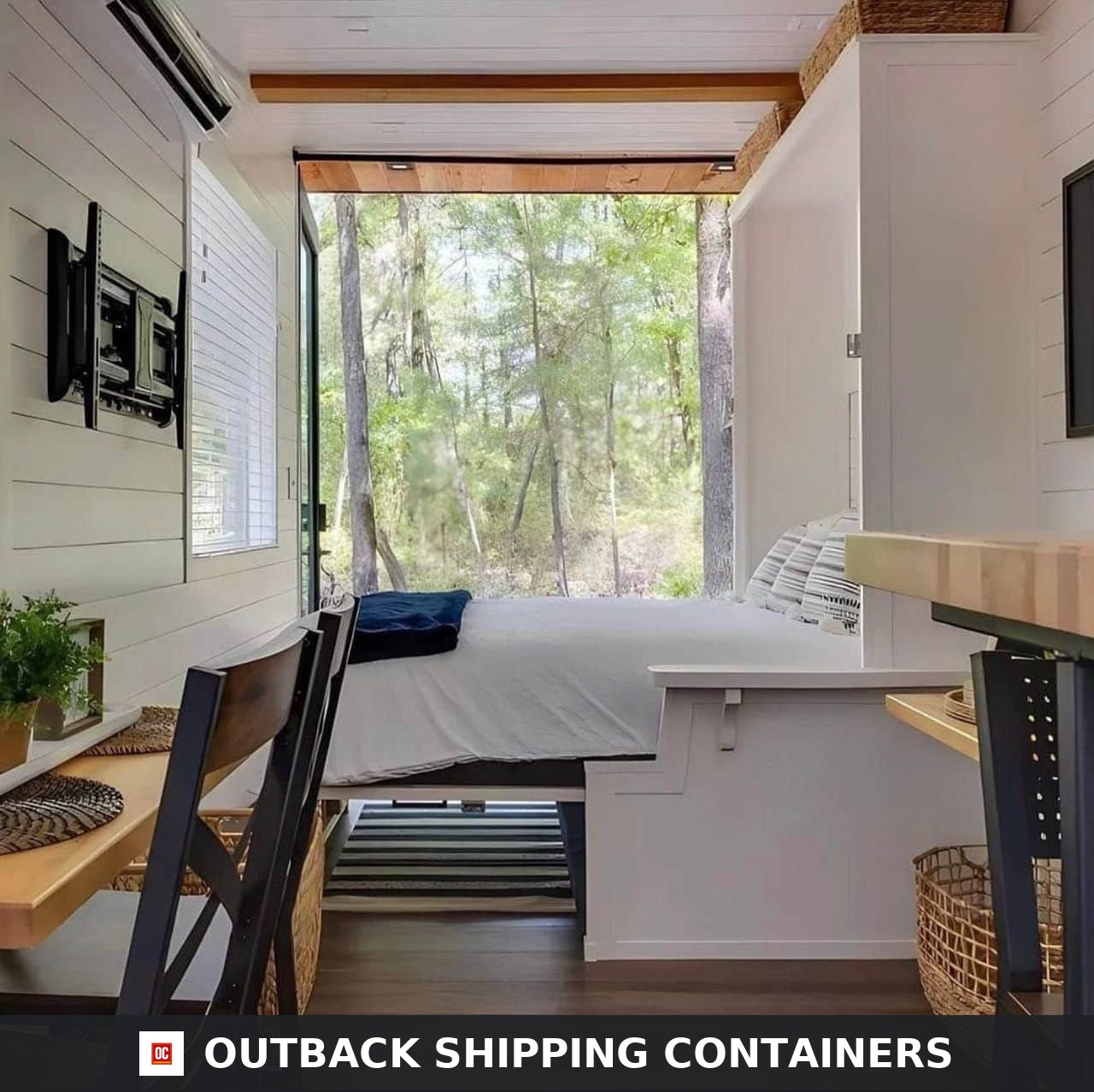 Luxury 1 Bedroom Tiny Home with Rooftop Deck – Fully Furnished Modern Prefab Container Home with Bathroom, Smart Interior & Fast…