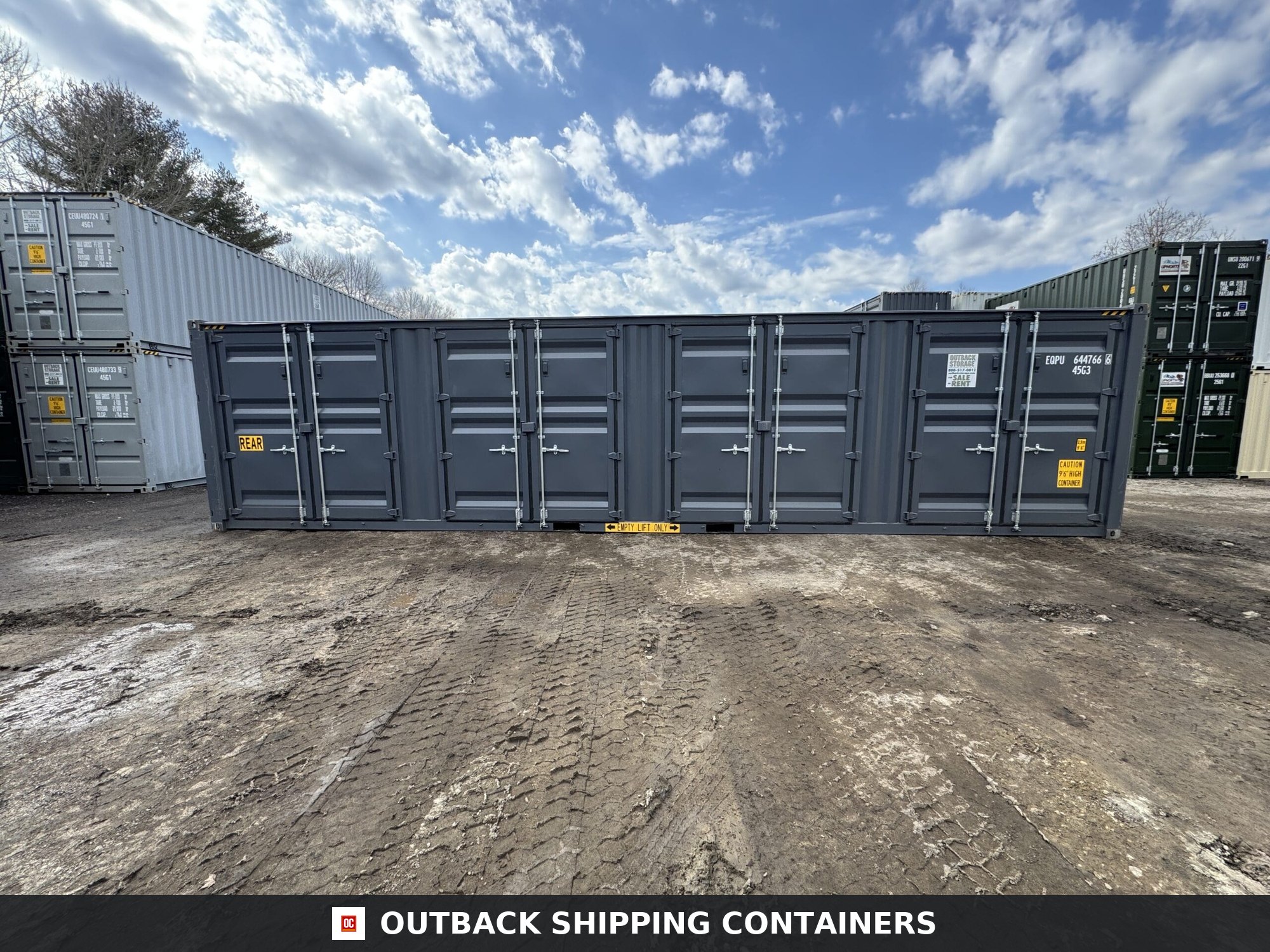 40ft New High Cube Shipping Container for Sale — Roof and Structural Detail 2 40ft New High Cube Shipping Container – Wind & Watertight – Dk Gray — 40ft — new (image 9 of 12)