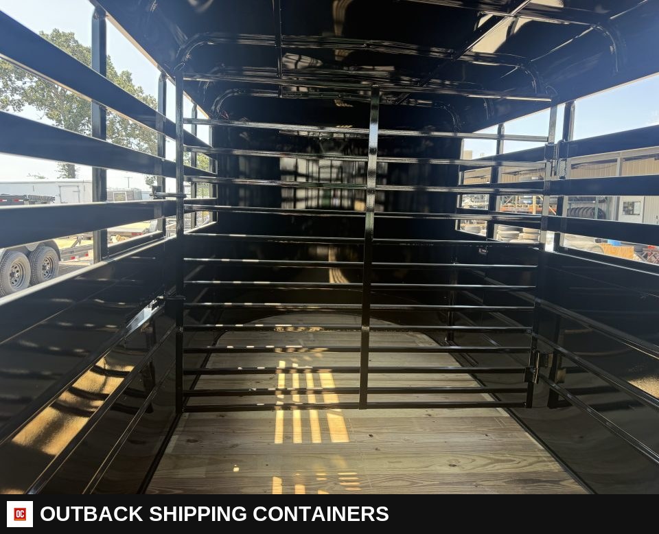 2026 WW AA 6X14 Livestock Stock Combo Trailer — Center Divider Gate | Outback Shipping Containers 2026 WW AA 6X14 Livestock Stock Combo Trailer for sale — center divider gate