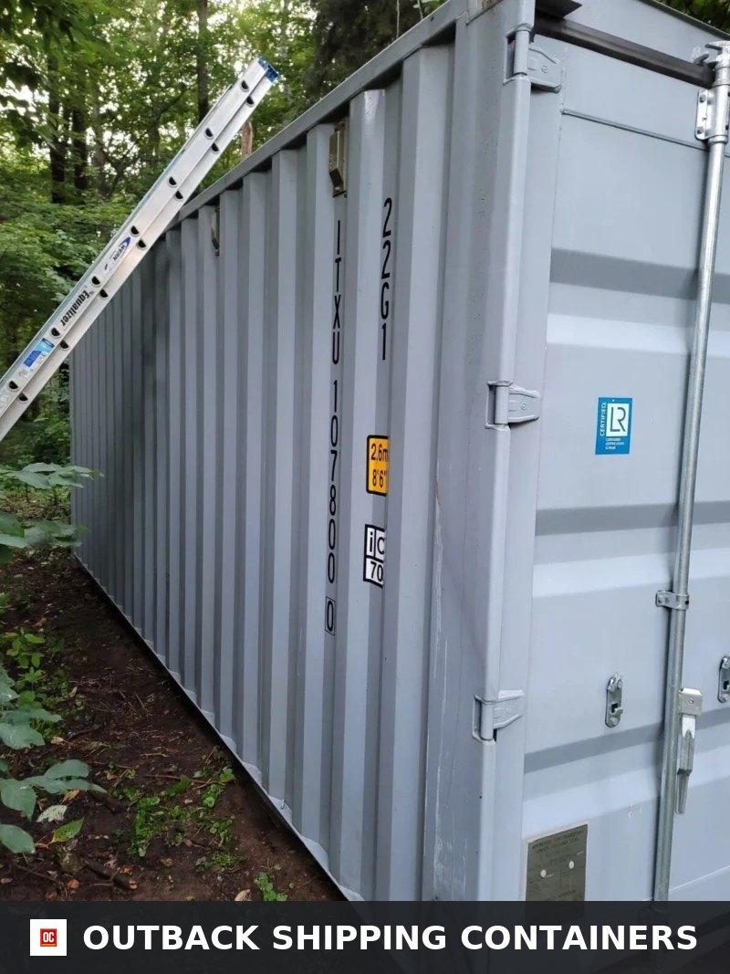 20Ft Used Steel Shipping Container — Door and Entry Detail | Outback Shipping Containers 20Ft Used Steel Shipping Container – Excellent Condition — 20ft — used — storage containers (image 7 of 8)