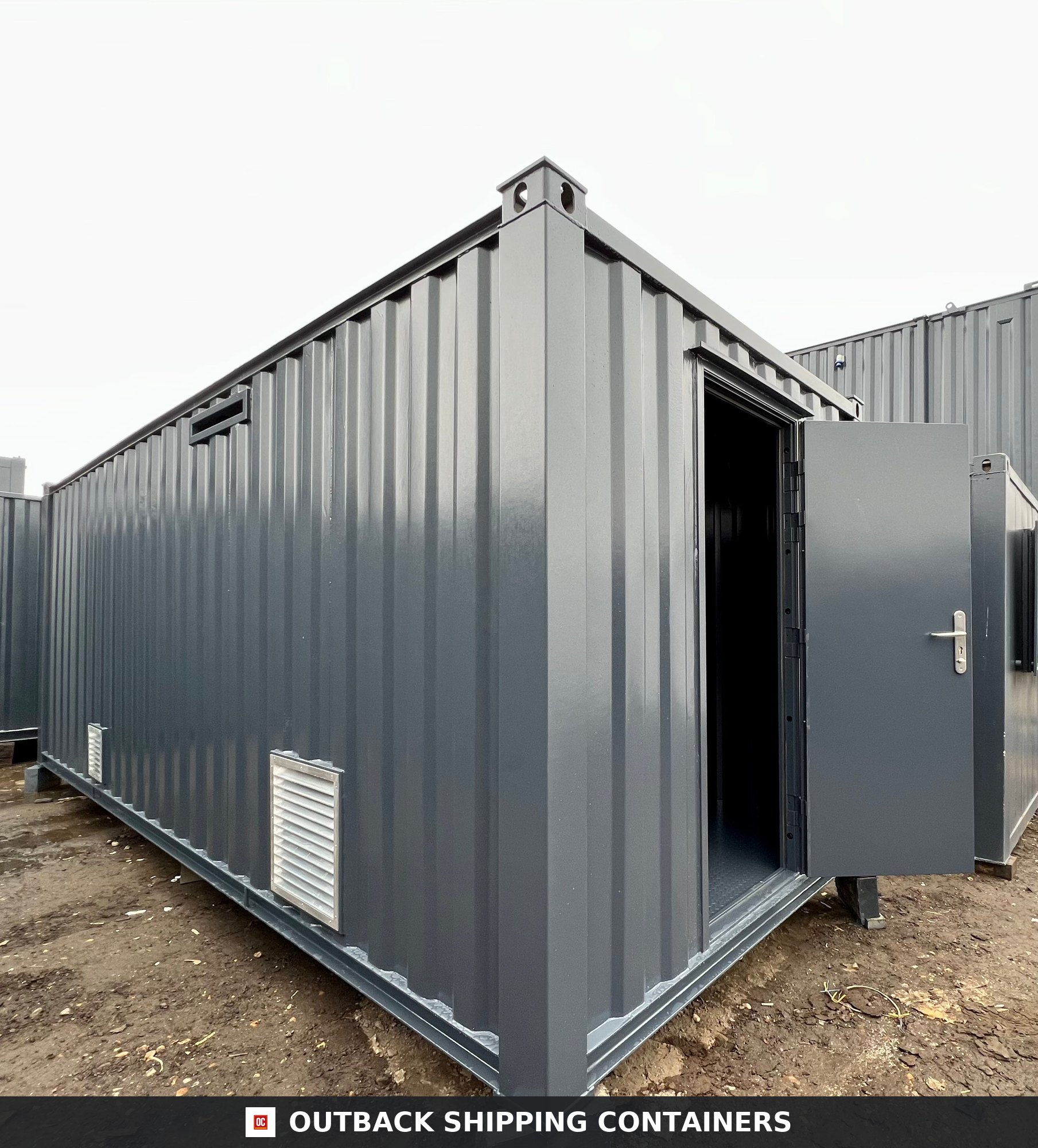 No 769 21X8FT for Sale — Three-Quarter Angle View | Outback Shipping Containers CD-753 No 769 — 21 x 8 ft — Gas Storage Container — Steel Secure St — angle 2