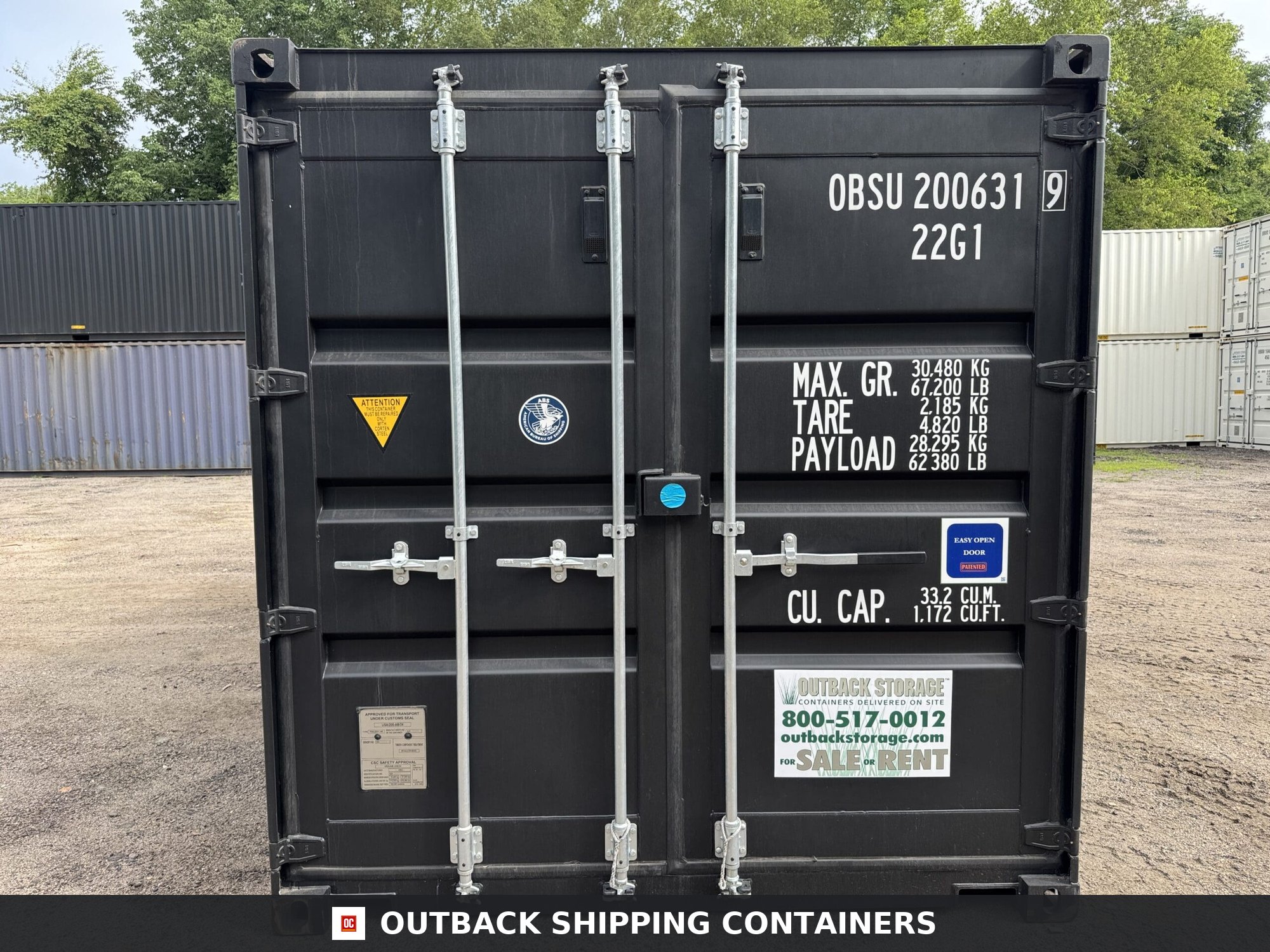 20ft New Shipping Container – Wind & Watertight – Black — 20ft — new (image 3 of 12)