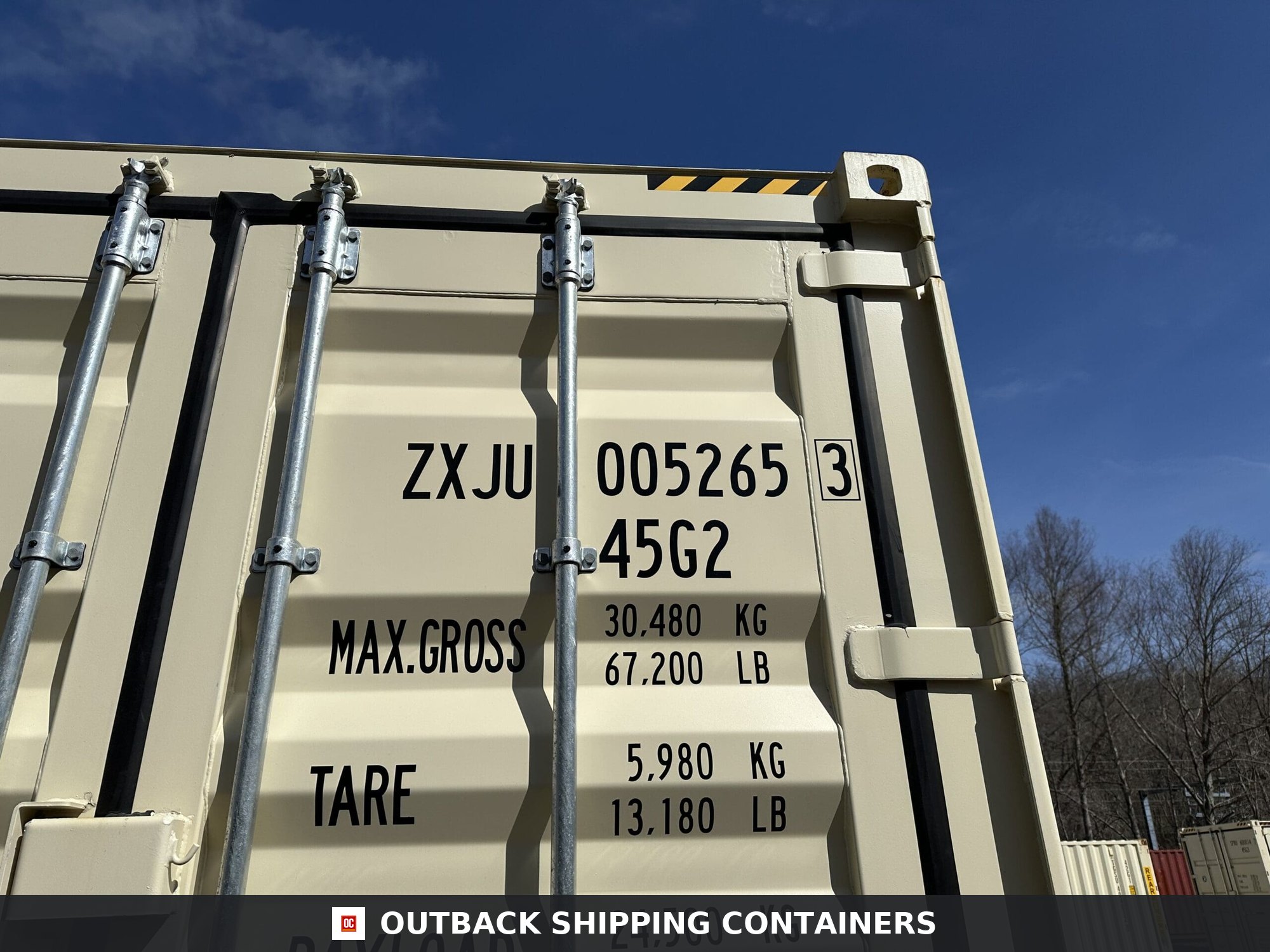 40ft New High Cube Shipping Container for Sale — Interior Detail | Outback Shipping Containe 54 40ft New High Cube Shipping Container – Wind & Watertight — 40ft — new (image 6 of 9)