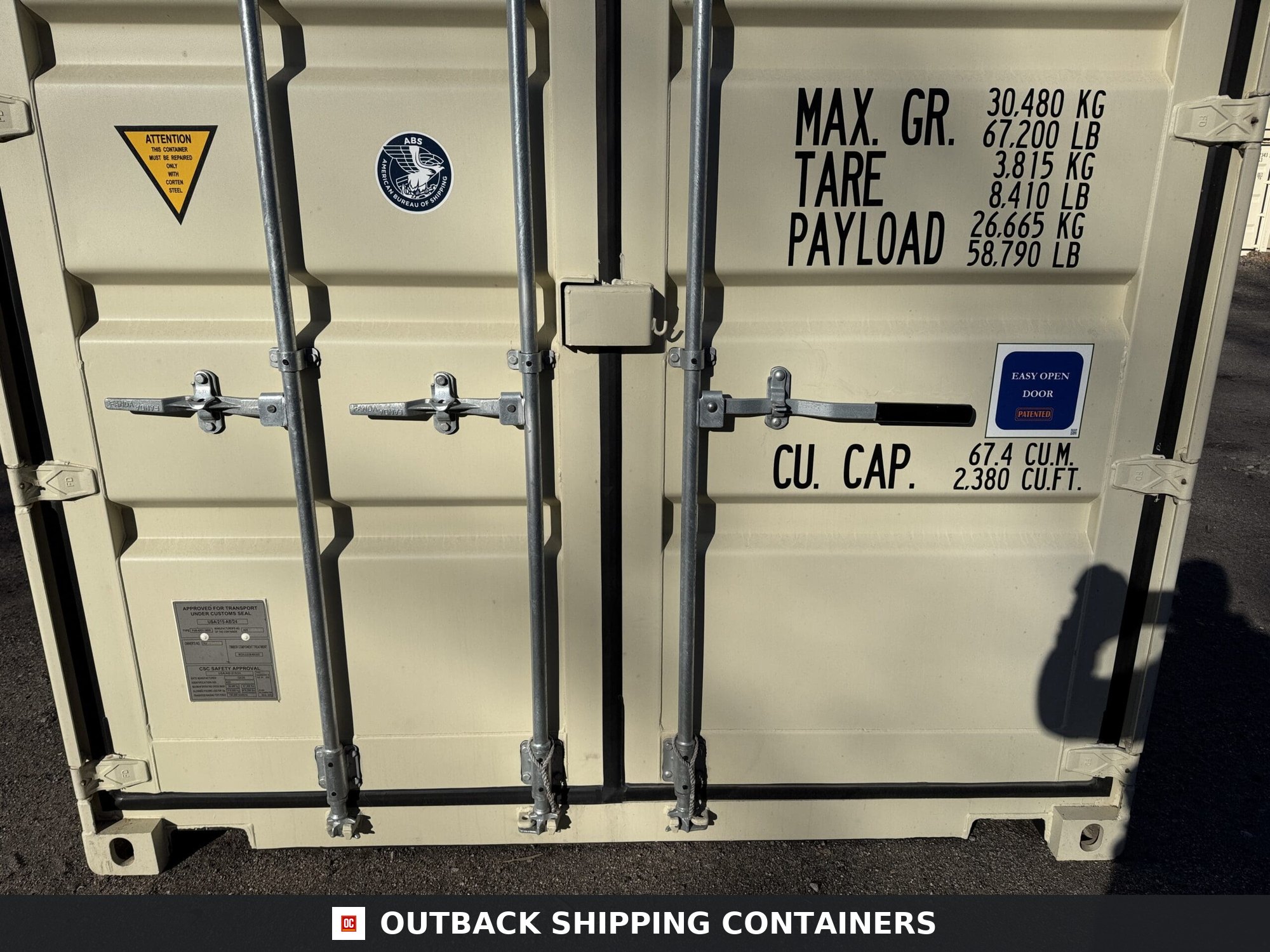 40ft New Shipping Container – Wind & Watertight – Beige — 40ft — new (image 6 of 12)