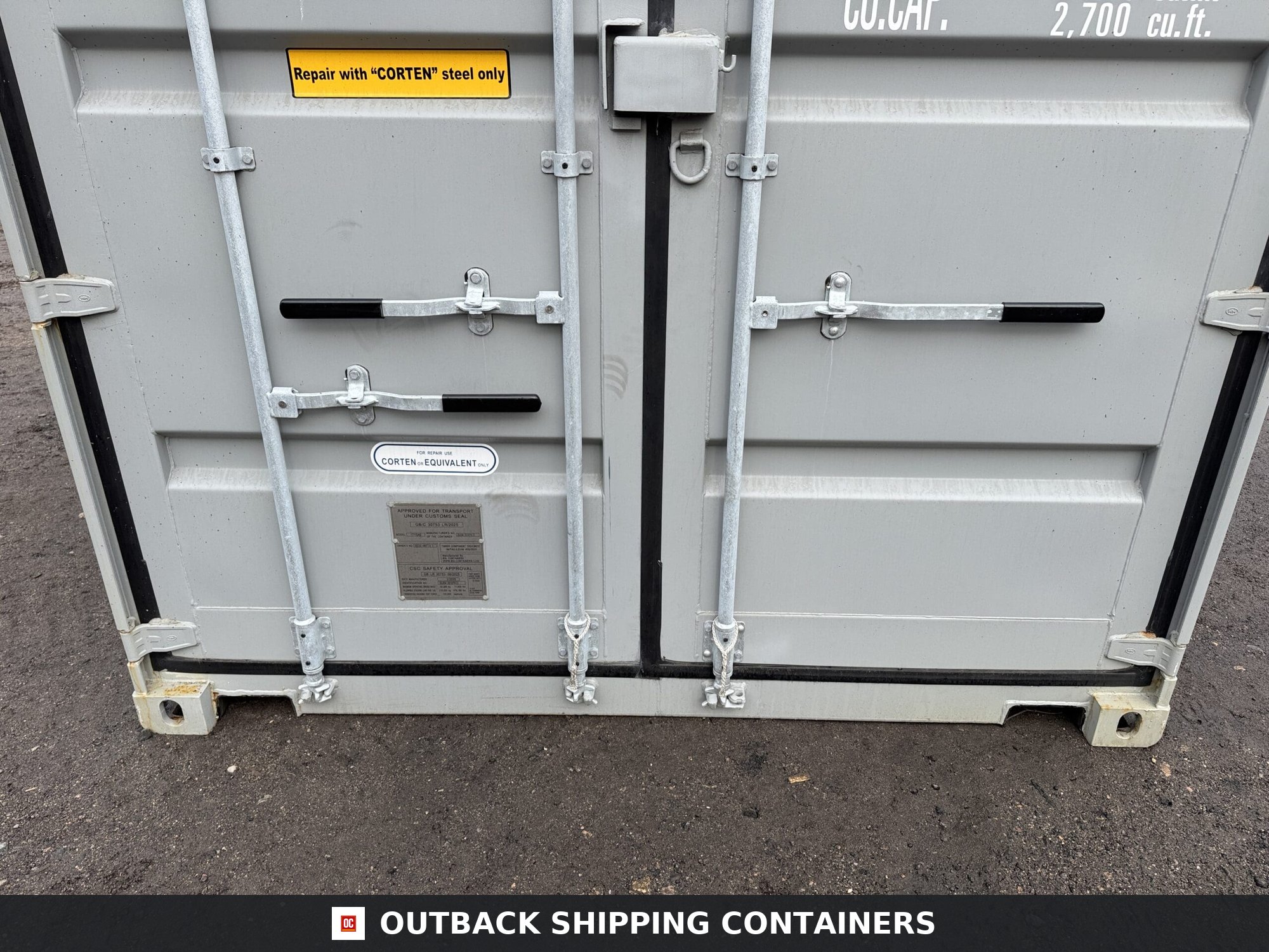 40ft New High Cube Shipping Container – Wind & Watertight – Gray — 40ft — new (image 6 of 12)