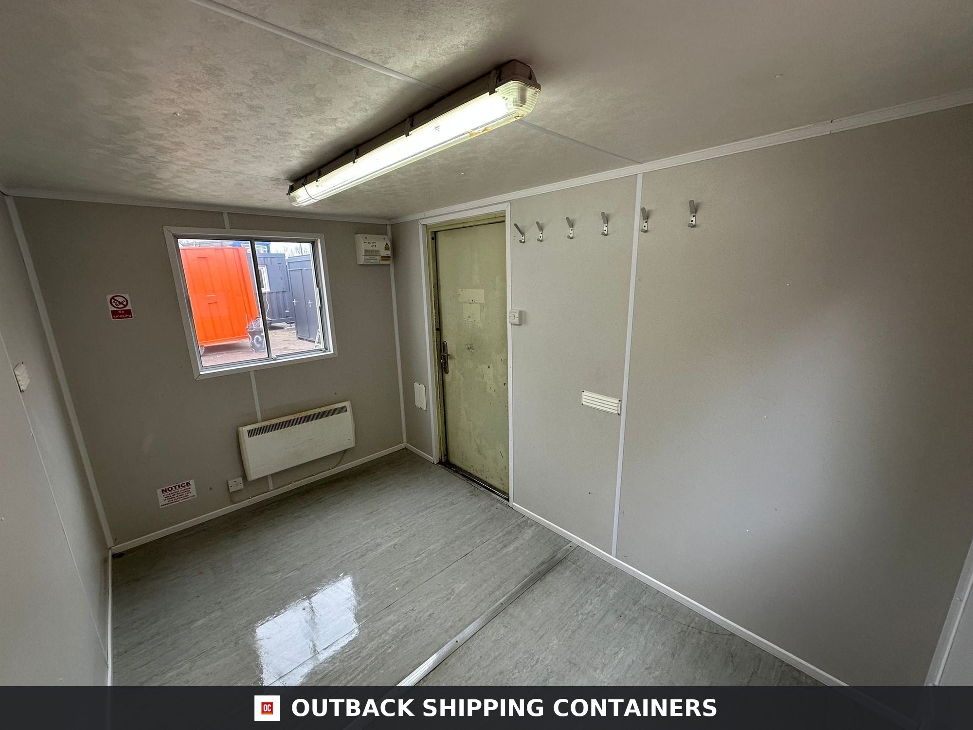 12 x 8 ft for Sale — Rear Exterior View | Outback Shipping Containers 12 x 8 ft — Canteen / Office — Building Site Accommodation — Portable Anti-Vandal Cabin - image 4