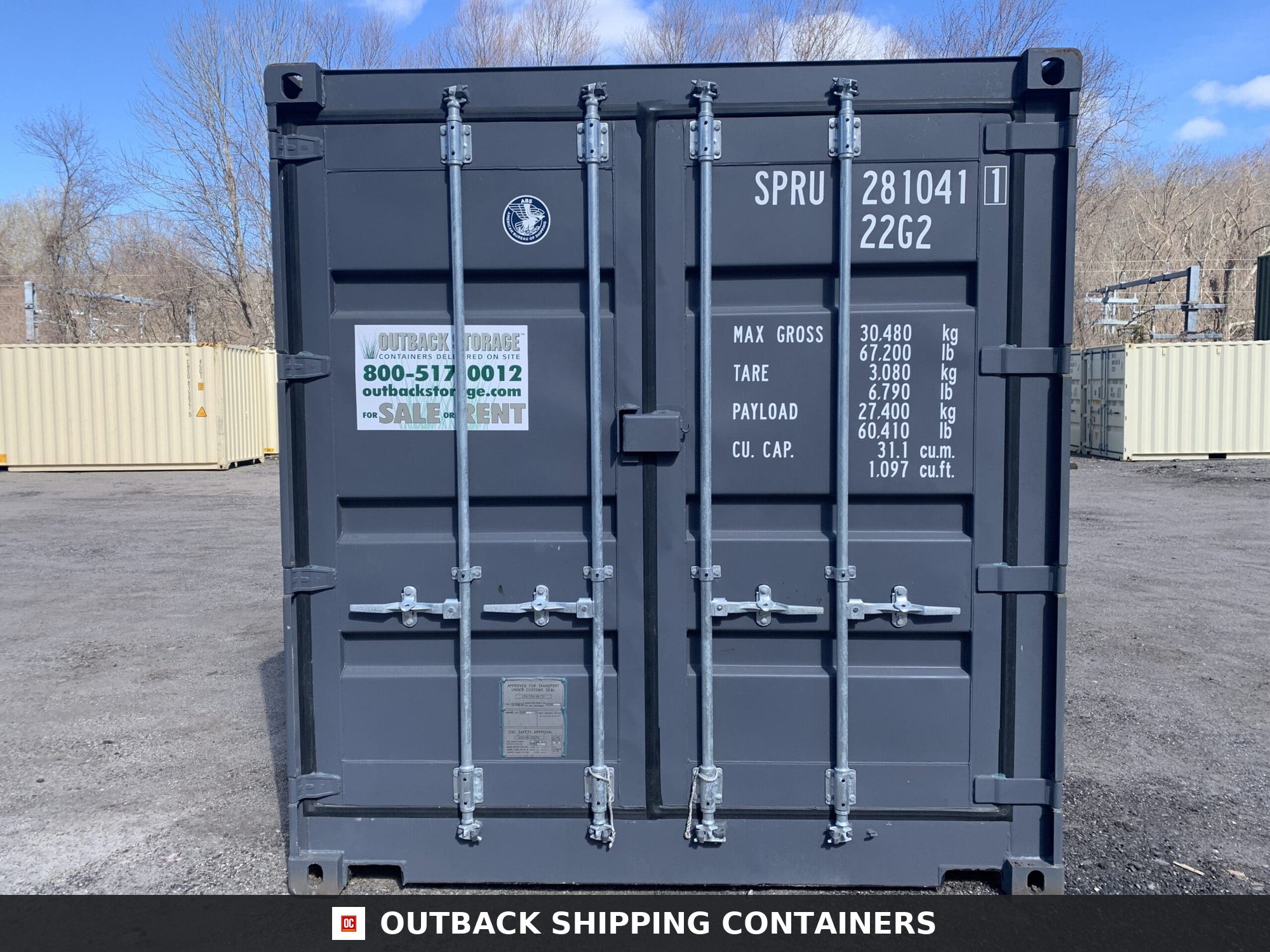 20ft Open Side New Shipping Container – Wind & Watertight – Gray — 20ft — new (image 3 of 12)