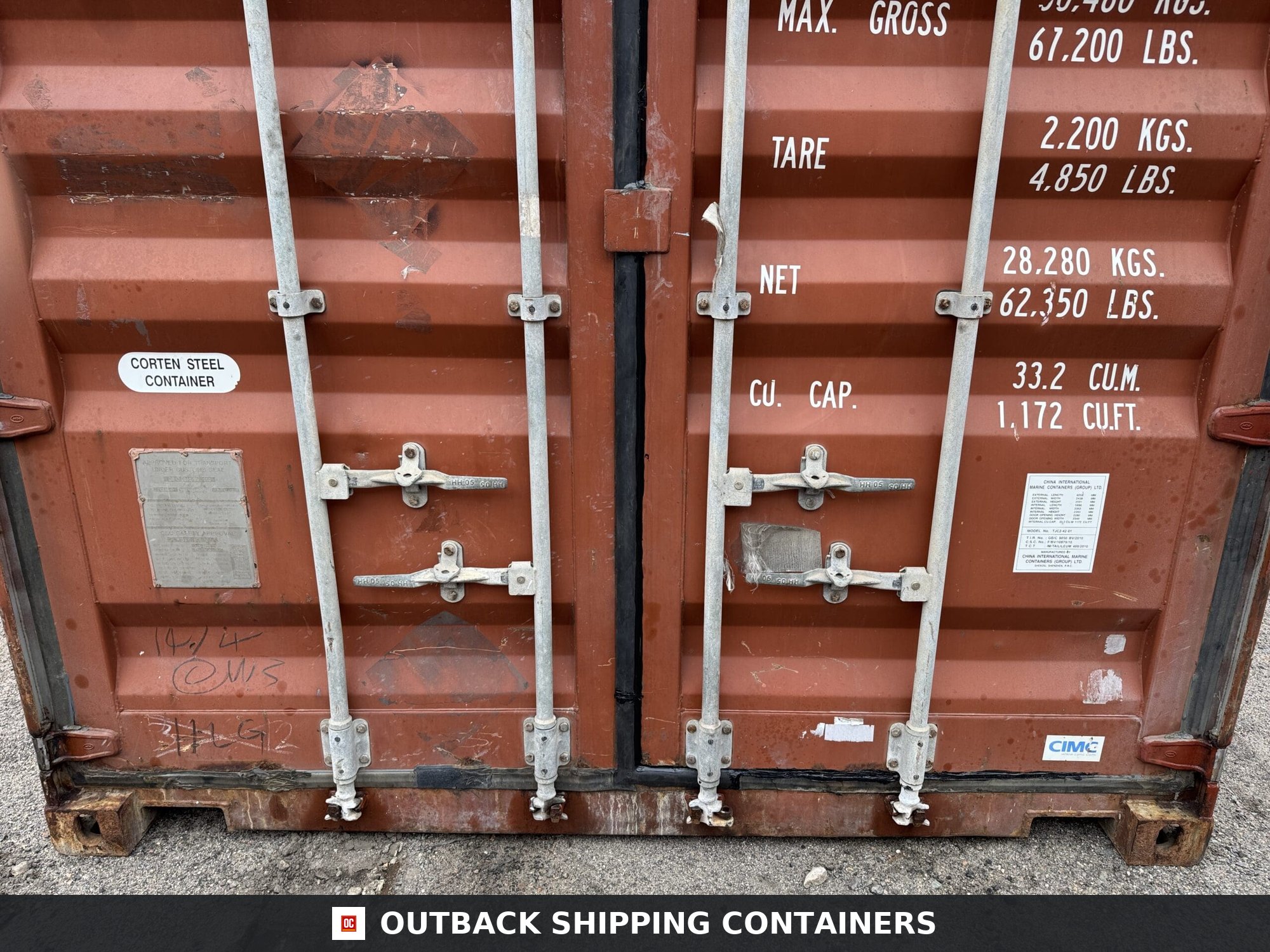20ft Used Shipping Container – Wind & Watertight – Red — 20ft — used (image 6 of 12)
