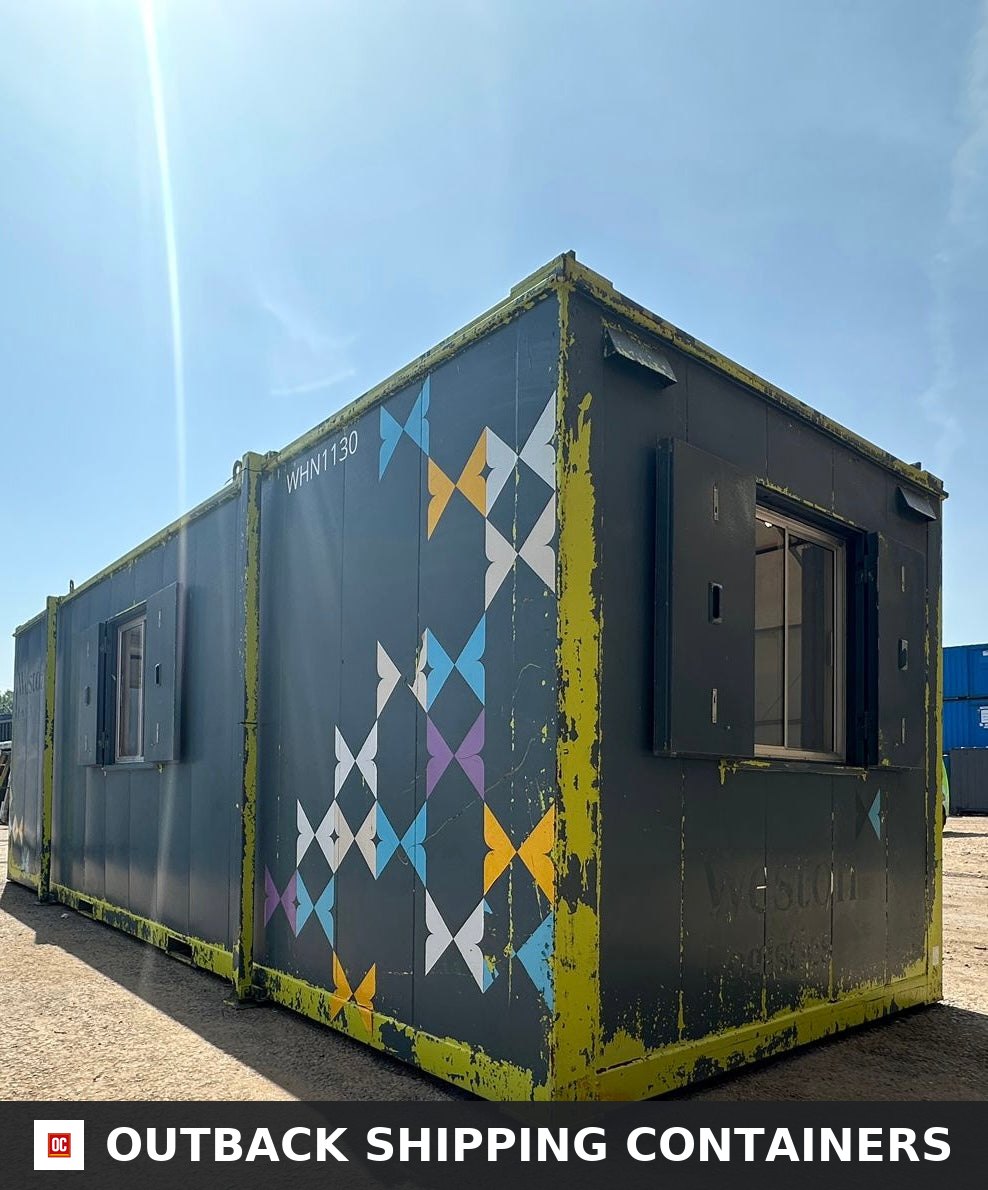 24x9ft for Sale — Window and Shutter Detail | Outback Shipping Containers 24x9ft — Office / Canteen — Building Site Accommodation — Portable Anti-Vandal - image 7