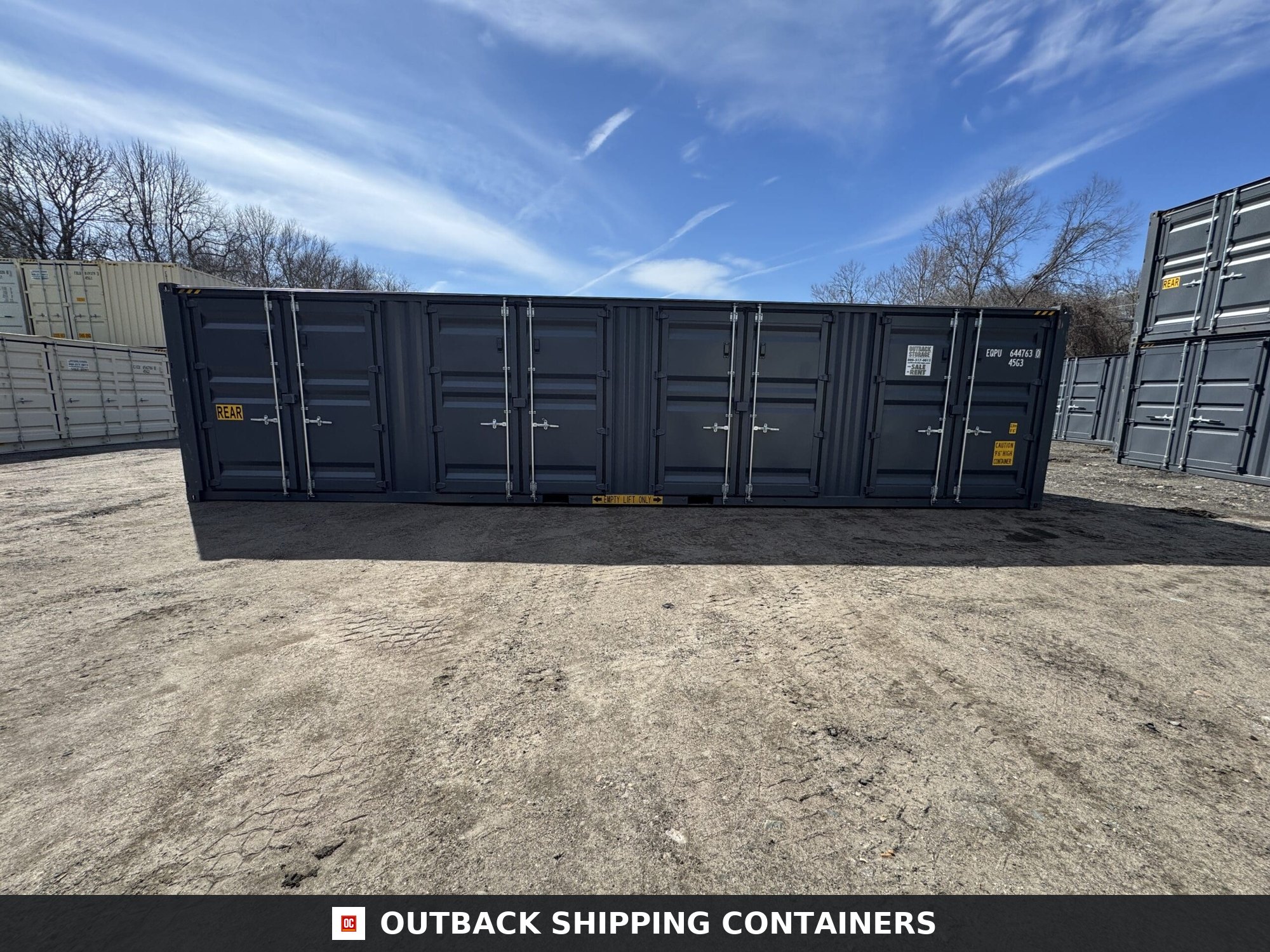 40ft New High Cube Shipping Container – Wind & Watertight – Dk Gray — 40ft — new (image 9 of 12)