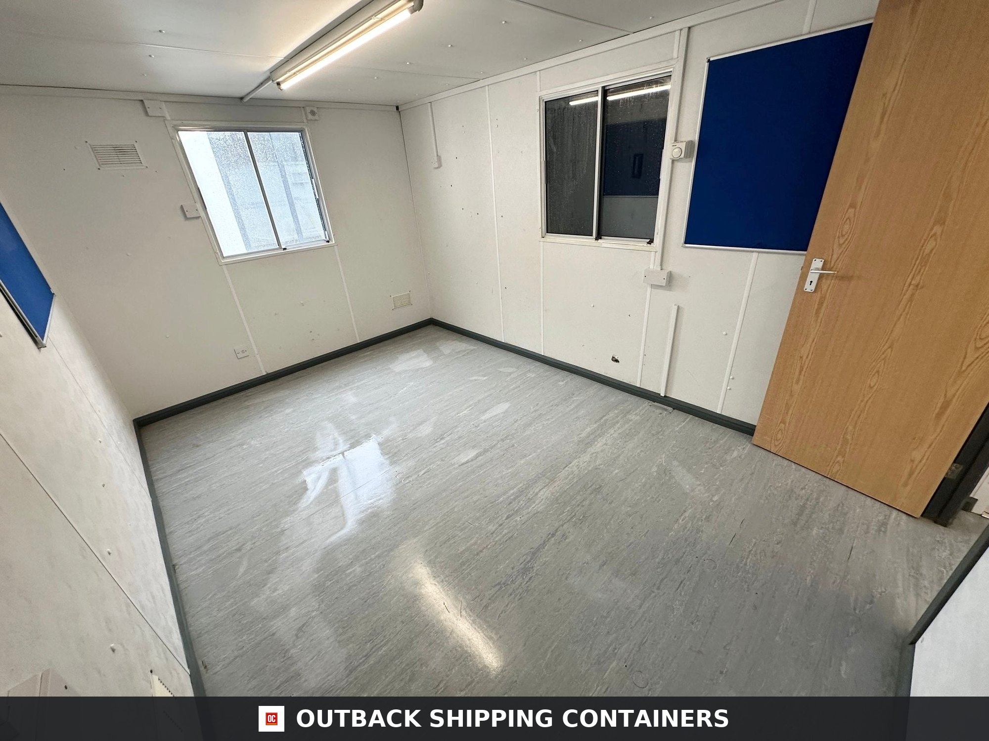 32x10ft for Sale — Interior Detail | Outback Shipping Containers 32x10ft — Canteen / Office — 2 Rooms — Building Site Accommodation — Portable Anti-Vandal - image 6