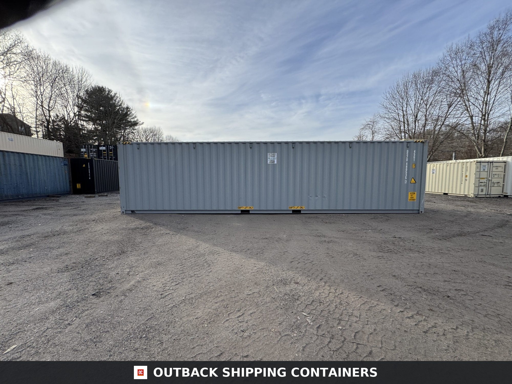40ft New High Cube Shipping Container – Wind & Watertight – Gray — 40ft — new (image 9 of 12)