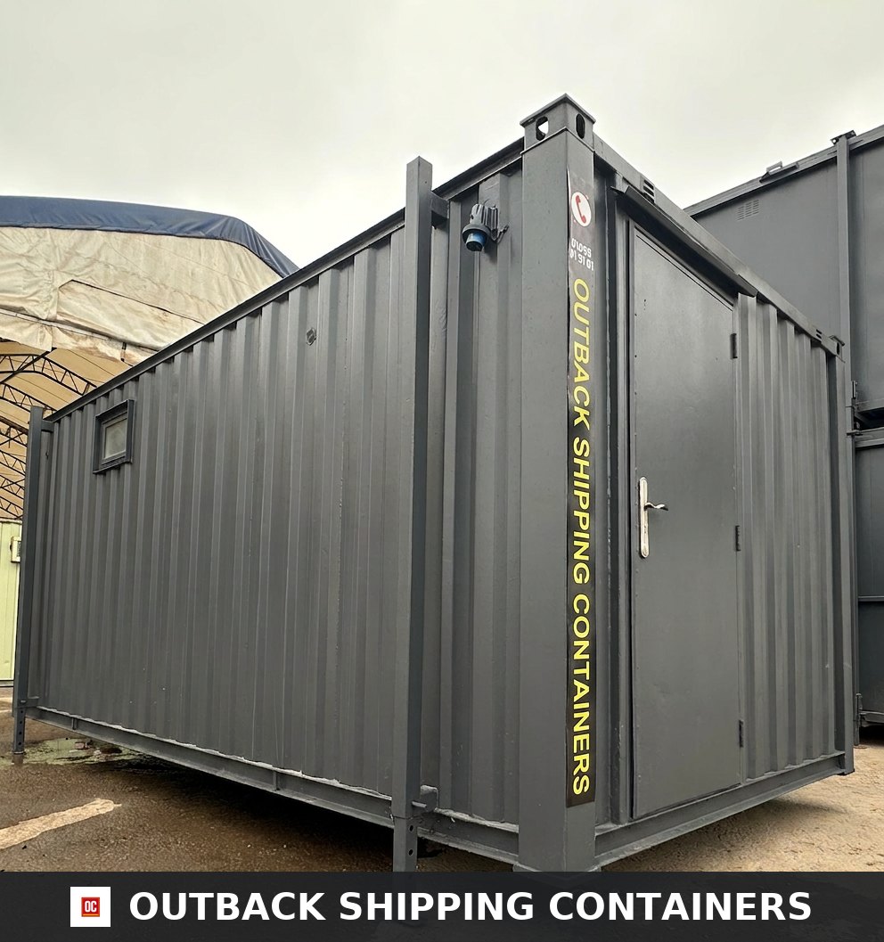 3+1 Toilet Block for Sale — Side Profile View | Outback Shipping Containers 3+1 Toilet Block — 16 x 9 ft Anti-Vandal — Portable Toilet Block — No 1475 — primary exterior image 1 of 15