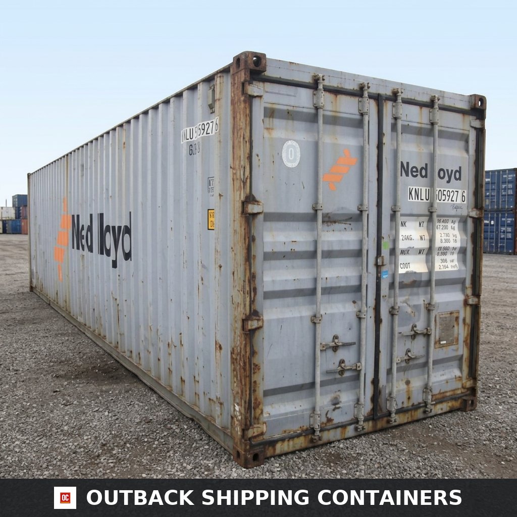 Used 40Ft Cargo Worthy Shipping Containers — Side Profile View | Outback Shipping Containers Used 40Ft Cargo Worthy Shipping Containers — 40ft — refurbished — storage containers (image 2 of 4)