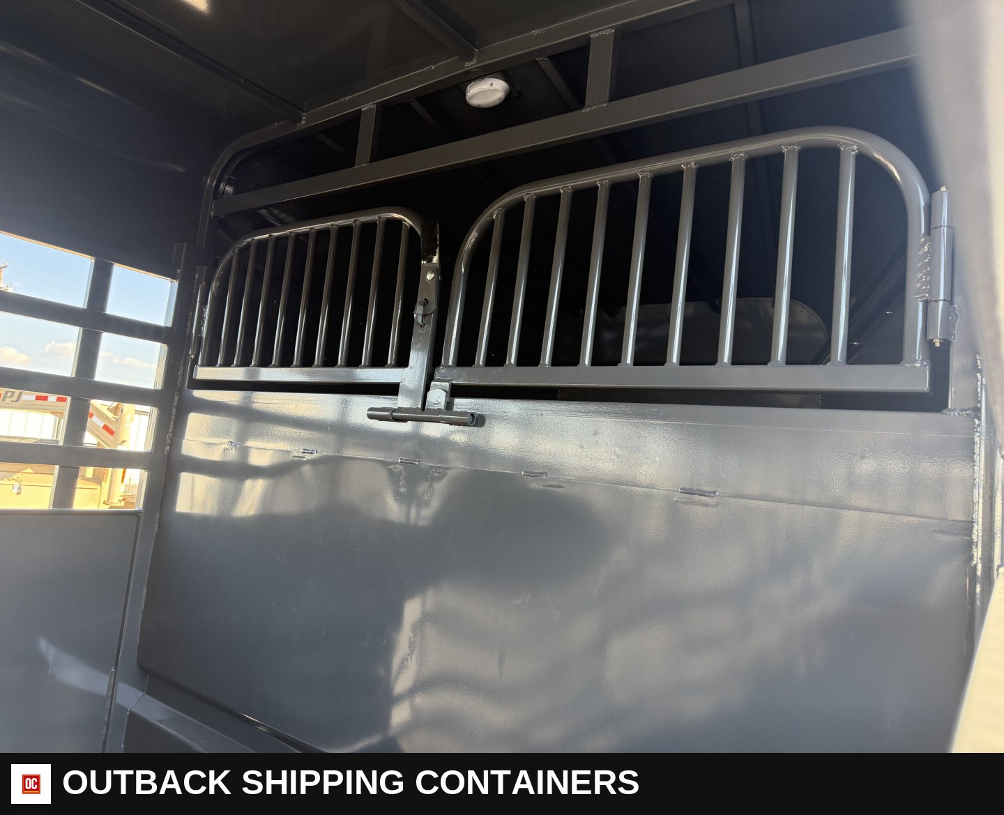 2026 Big Bend 6’8"X28' Stock / Stock Combo Trailer — Interior Floor And Walls | Outback Shipping Containers 2026 Big Bend 6’8"X28' Stock / Stock Combo Trailer for sale — interior floor and walls