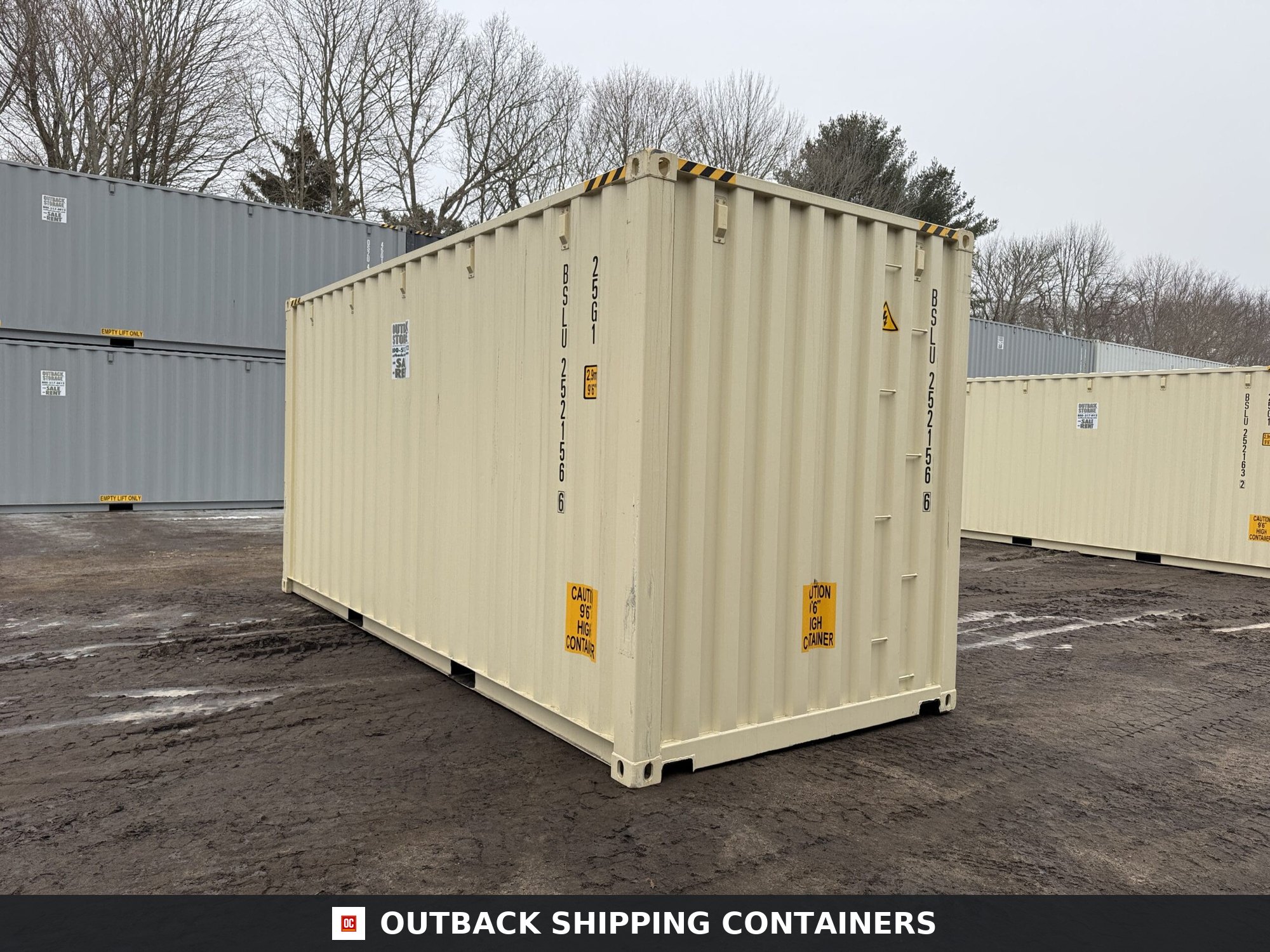 20ft New High Cube Shipping Container – Wind & Watertight – Beige — 20ft — new (image 9 of 12)
