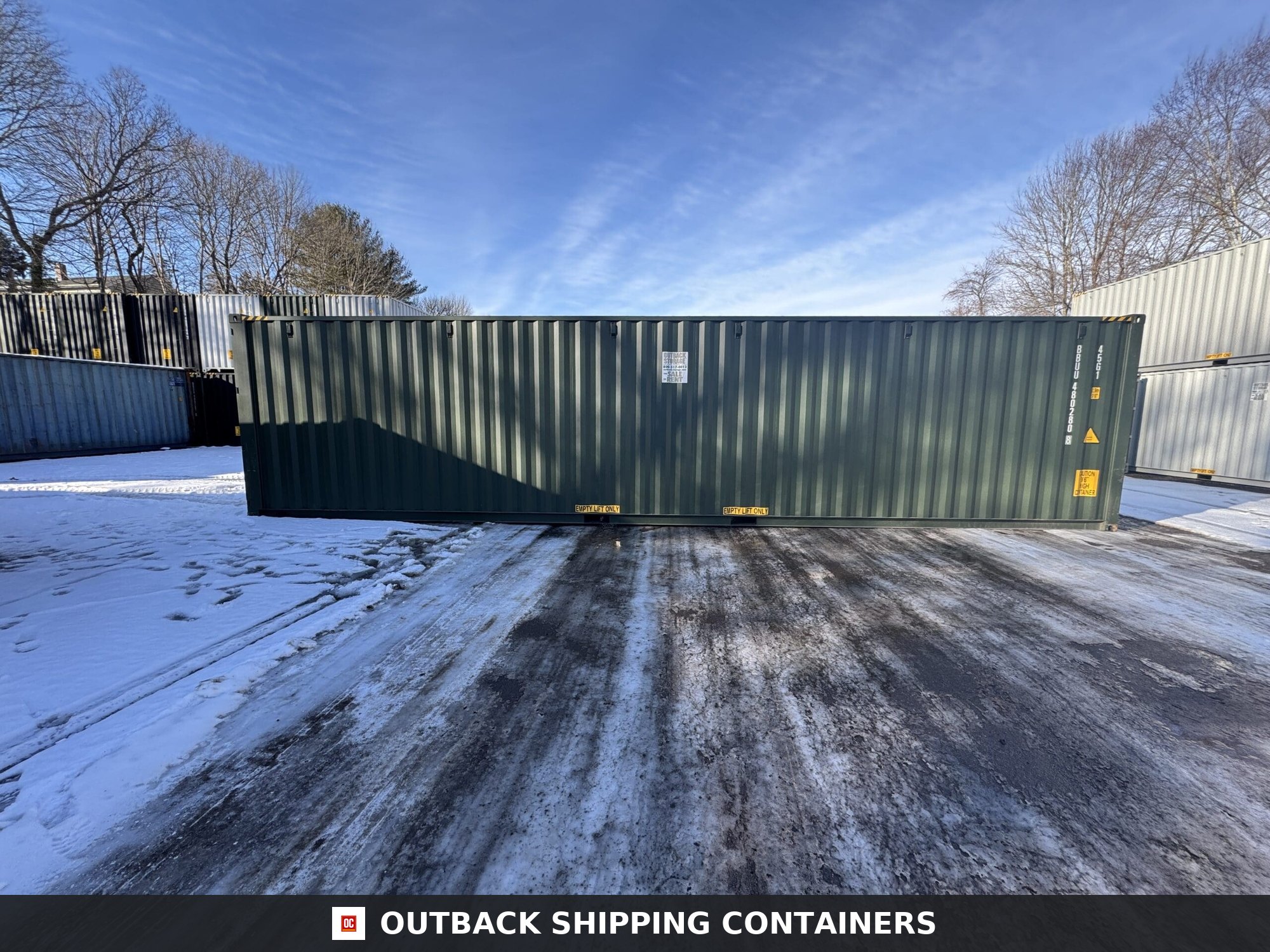 40ft New High Cube Shipping Container – Wind & Watertight – Green — 40ft — new (image 8 of 12)