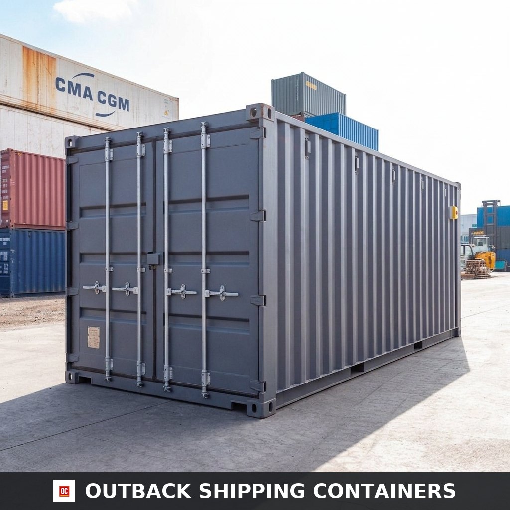 Enhanced 20ft Standard Shipping Container — Interior View | Outback Shipping Containers Enhanced 20ft Standard Shipping Container – Grey Finish — 20ft — new — storage containers (image 5 of 6)