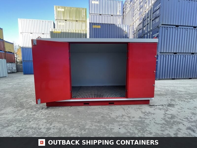 4m x 2m Insulated COSHH Flat Pack Storage Unit — Outback Shipping Containers storage container