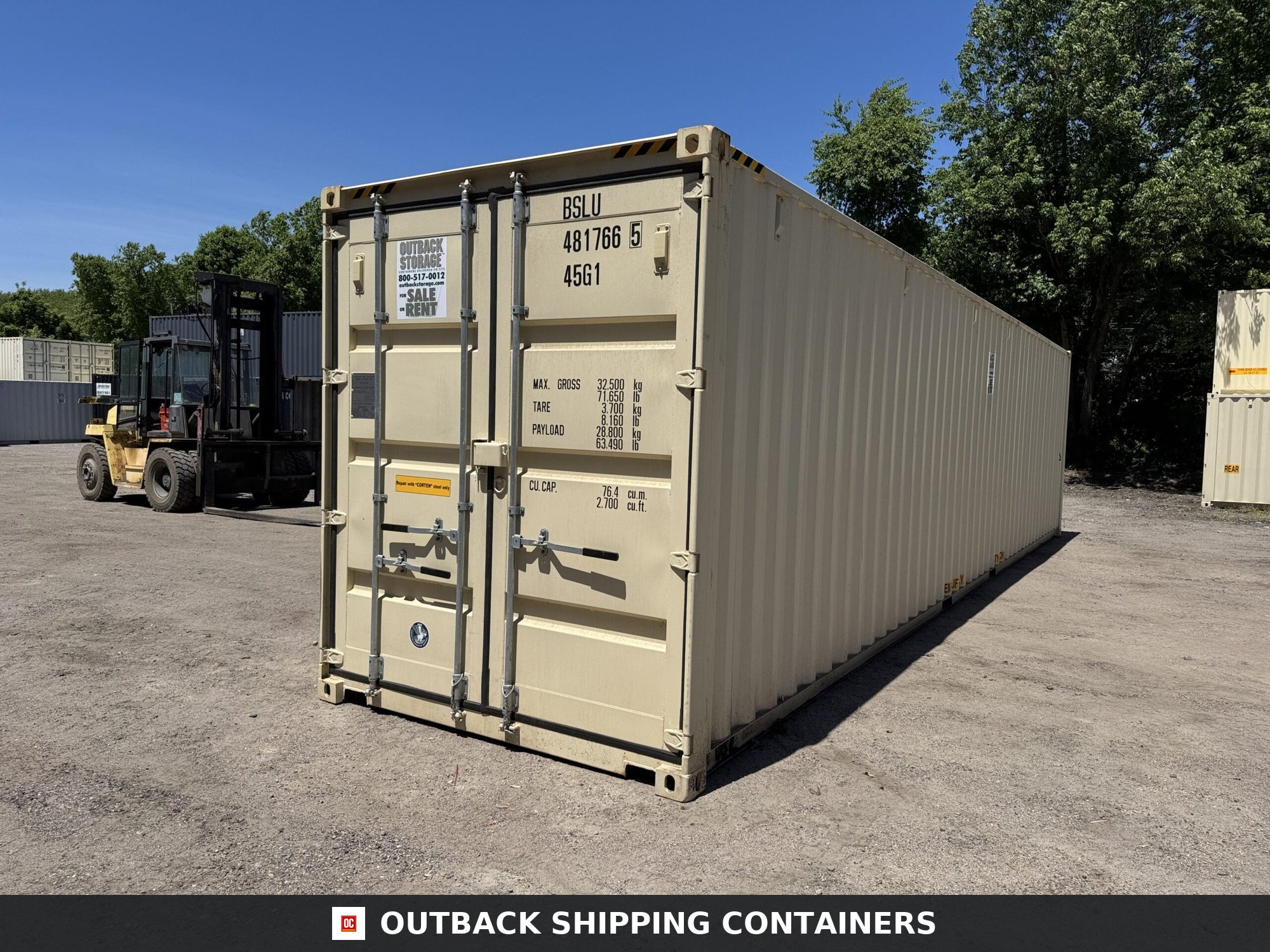 40ft New High Cube Shipping Container – Wind & Watertight – Beige — 40ft — new (image 8 of 12)