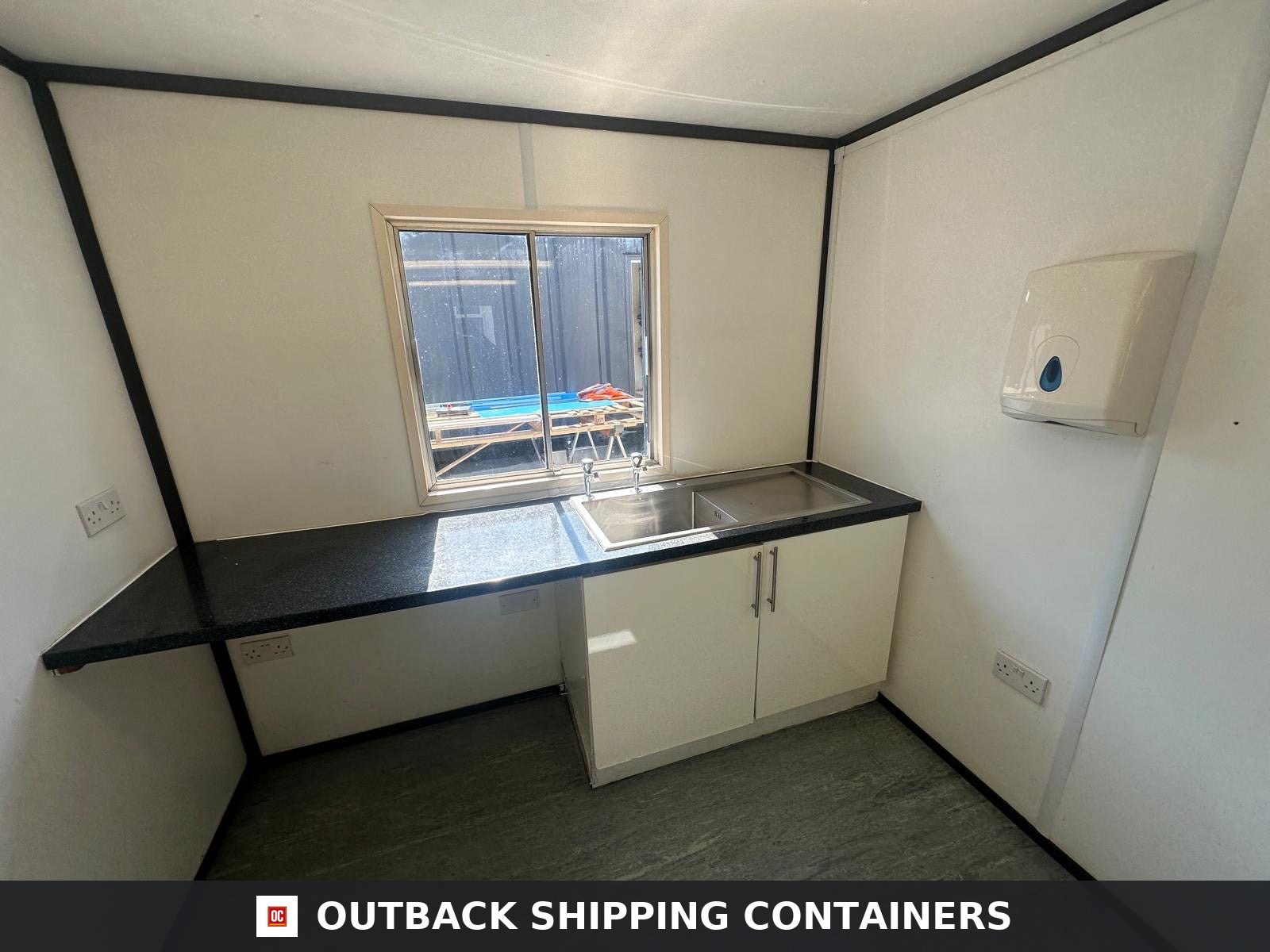 24x9ft for Sale — Side Profile View | Outback Shipping Containers 24x9ft — Office / Canteen — Building Site Accommodation — Portable Anti-Vandal - image 2