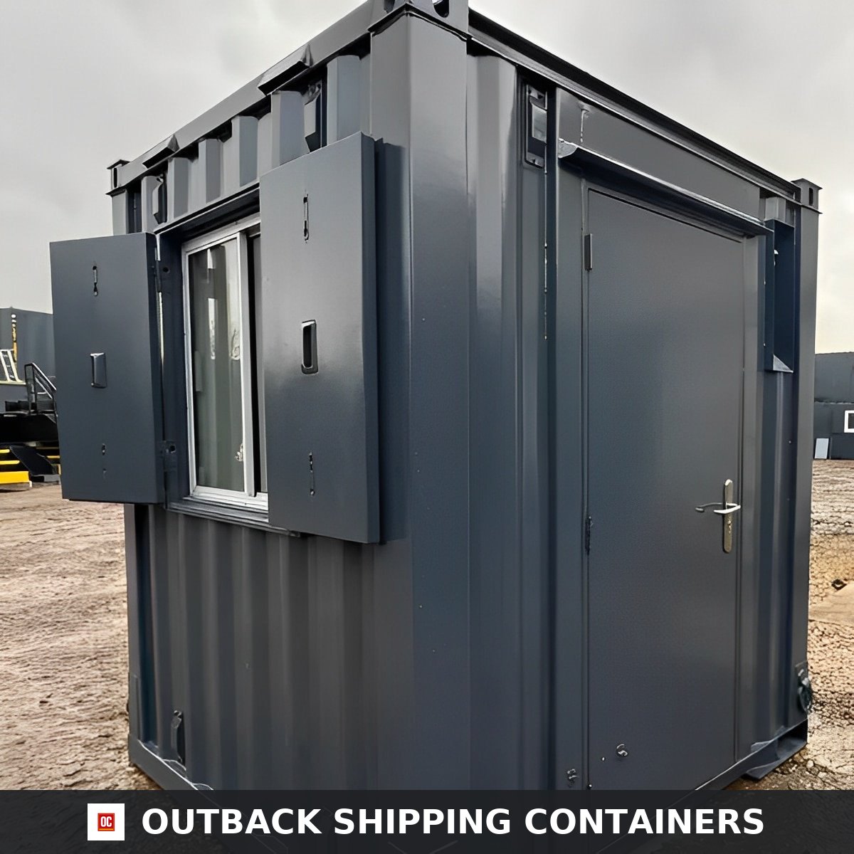 7Ft x 7Ft Shipping Container Office | Portable Building | Anti-Vandal — Rear Exterior View 7Ft x 7Ft Shipping Container Office | Portable Building | Anti-Vandal Building — 20ft — new (image 4 of 7)