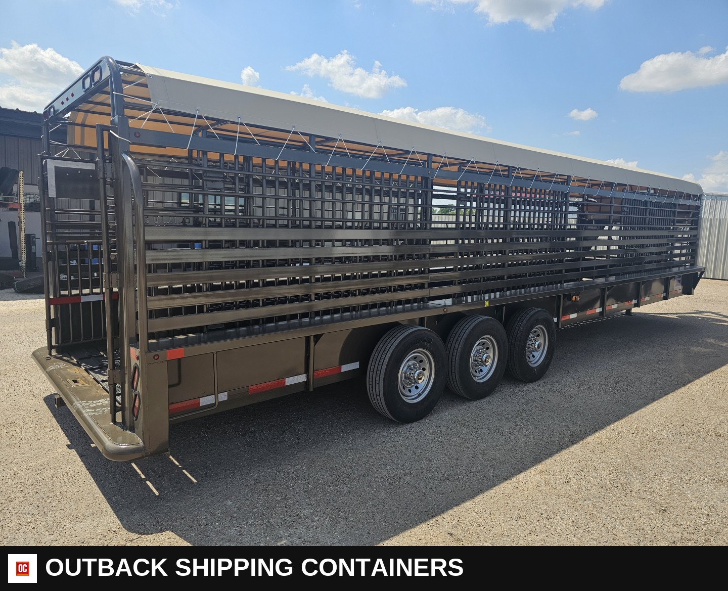 2025 Neckover 32’X6’8" Stock / Stock Combo Trailer — Interior Floor And Walls | Outback Shipping Containers 2025 Neckover 32’X6’8" Stock / Stock Combo Trailer for sale — interior floor and walls