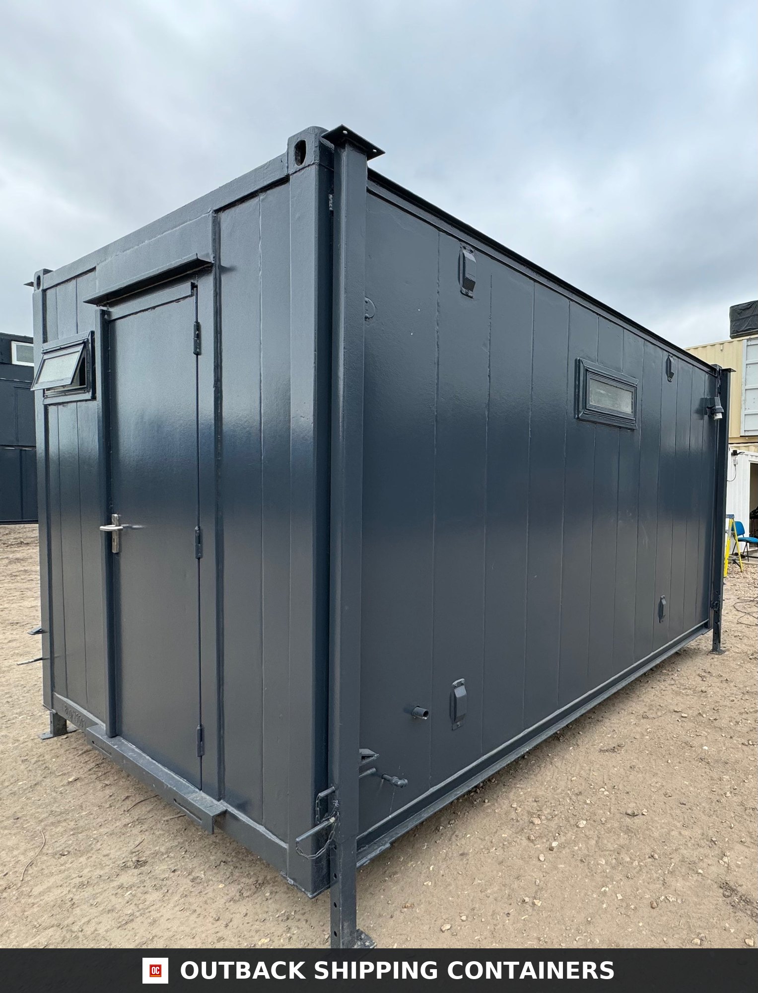 13 x 9 ft Anti-Vandal for Sale — Interior View | Outback Shipping Containers 13 x 9 ft Anti-Vandal — 2 + 1 Toilet Block — Portable Building — No 1100 — product gallery image 5 of 14
