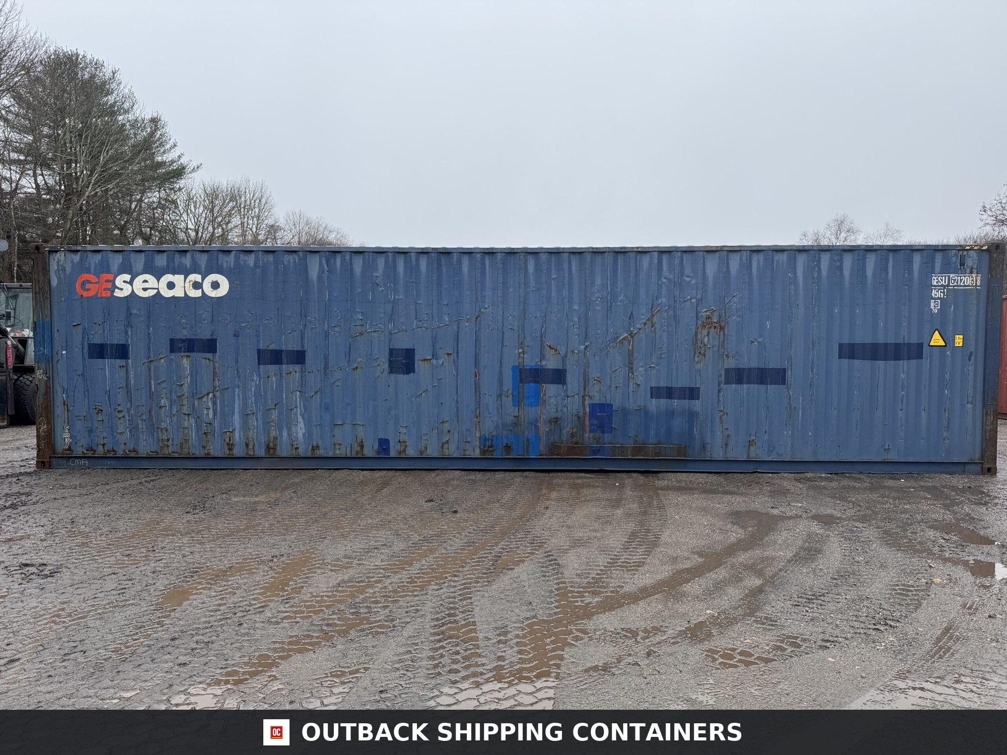 40ft Used High Cube Shipping Container — Door and Entry Detail | Outback Shipping Containers 11 40ft Used High Cube Shipping Container – Wind & Watertight – Blue — 40ft — used (image 7 of 12)