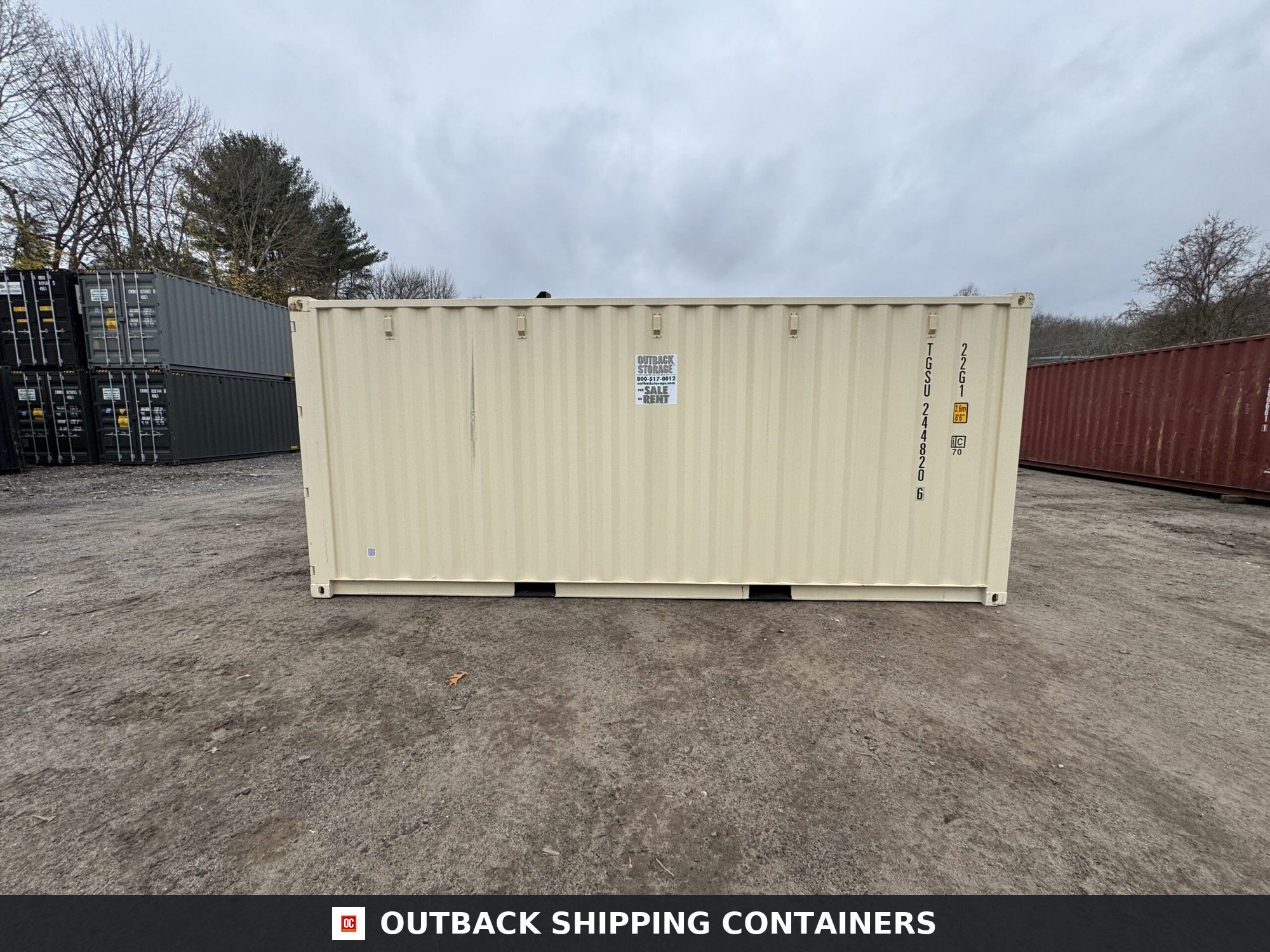 20ft New Shipping Container – Wind & Watertight – Beige — 20ft — new (image 8 of 12)