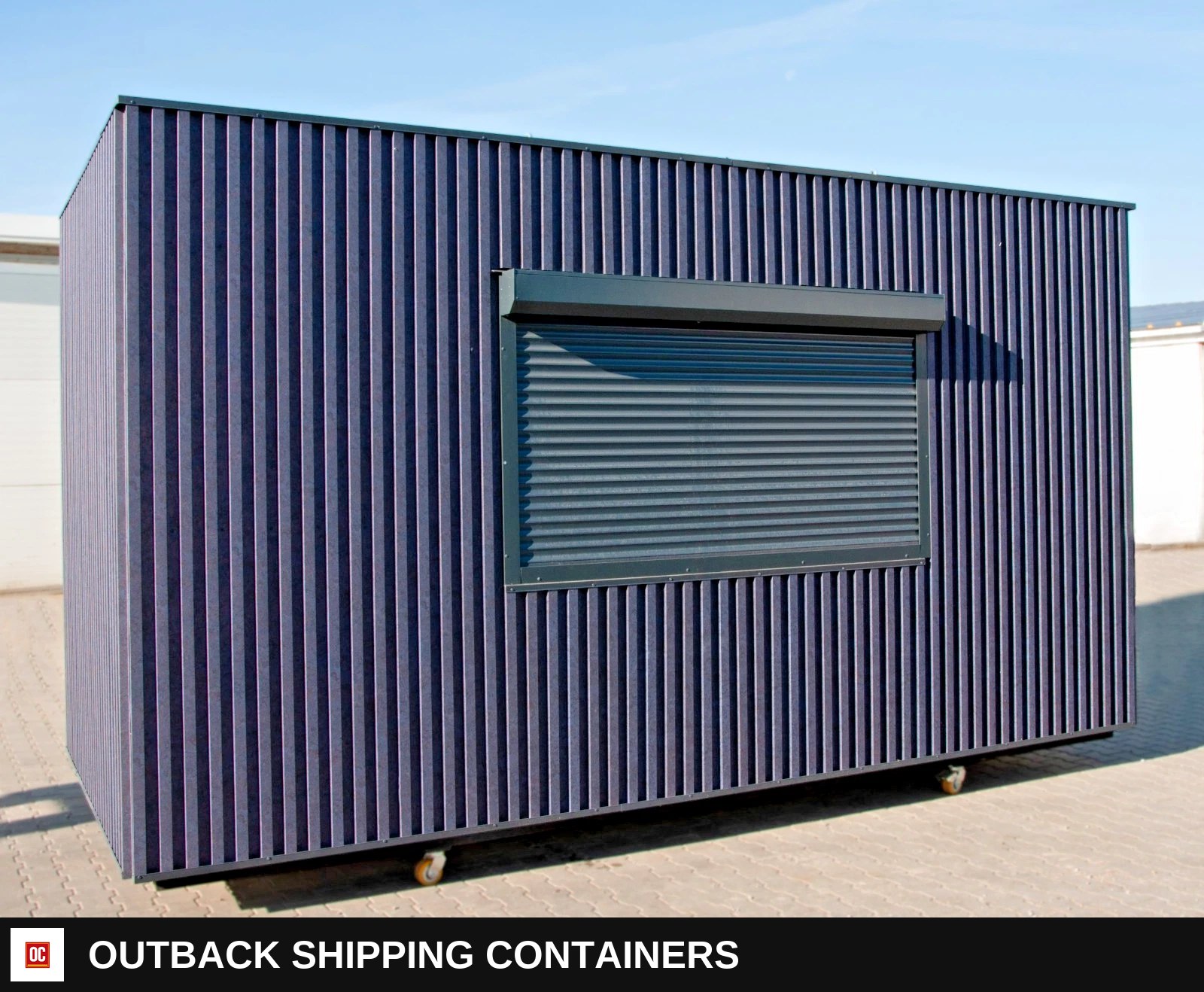 16ft x 8ft Street Food Container | Catering Kiosk Cabin — Serving Window And Hatch | Outback Shipping Containers 16ft x 8ft Street Food Container | Catering Kiosk Cabin for sale — serving window and hatch
