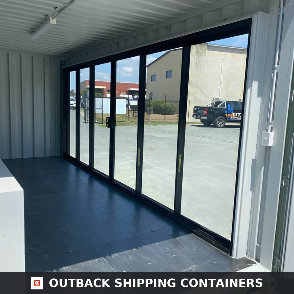 Modified 20FT container office with Glass door & AC for Sale — Rear Exterior View Modified 20FT container office with Glass door & AC — 20ft — new (image 4 of 4)