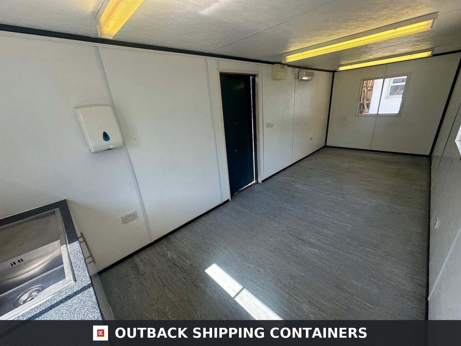 24x9ft for Sale — Rear Exterior View | Outback Shipping Containers 24x9ft — Office / Canteen — Building Site Accommodation — Portable Anti-Vandal - image 4