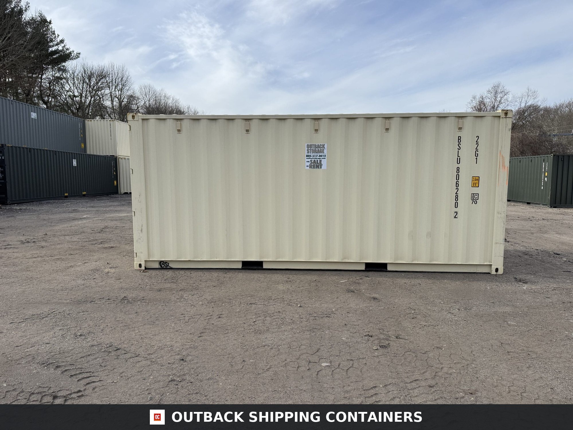 20ft New Shipping Container – Wind & Watertight – Beige — 20ft — new (image 9 of 12)