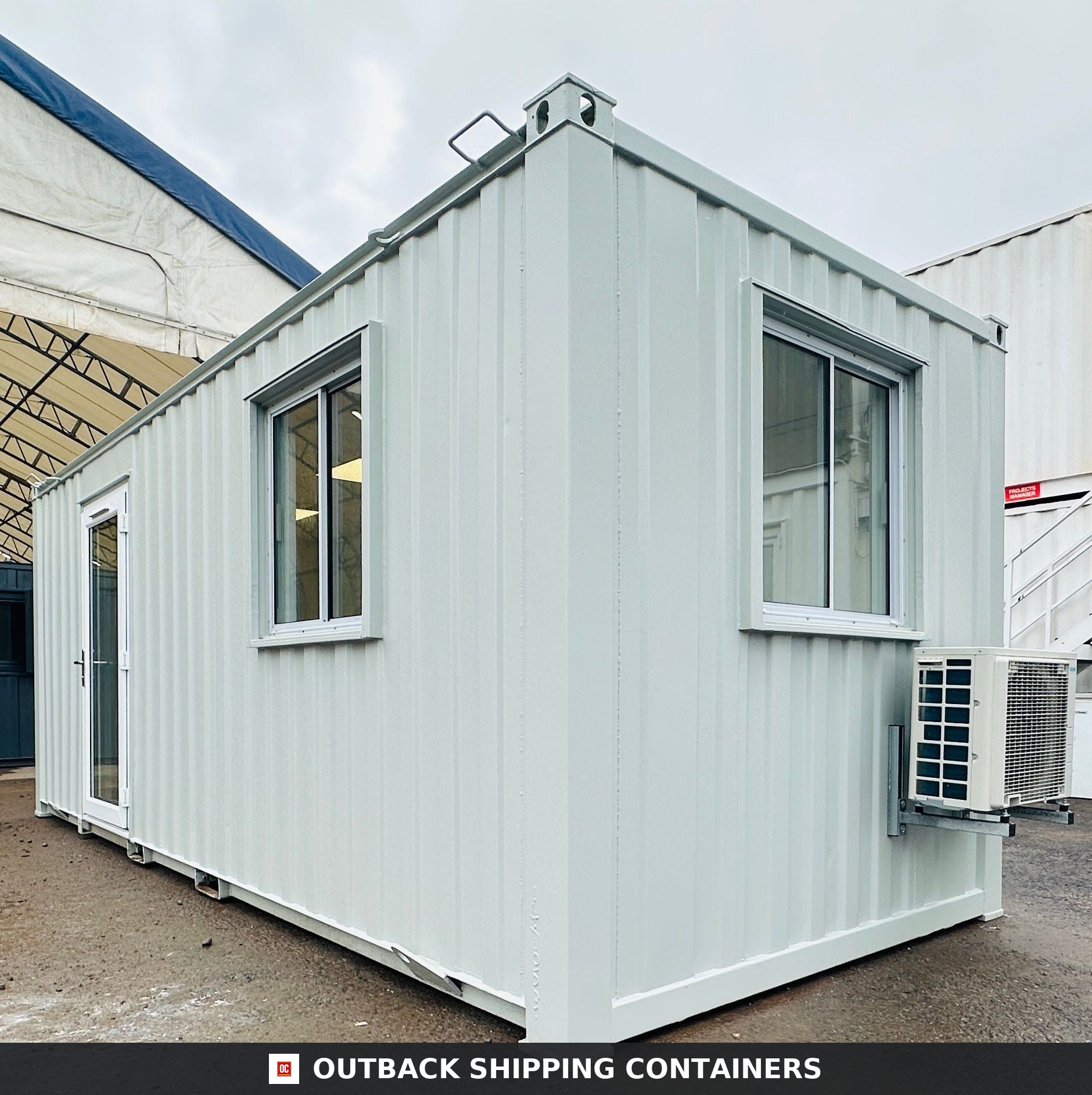21x8ft for Sale — Rear Exterior View | Outback Shipping Containers 2 3 4 5 6 7 8 9 21x8ft — Custom Office — image 4 of 13