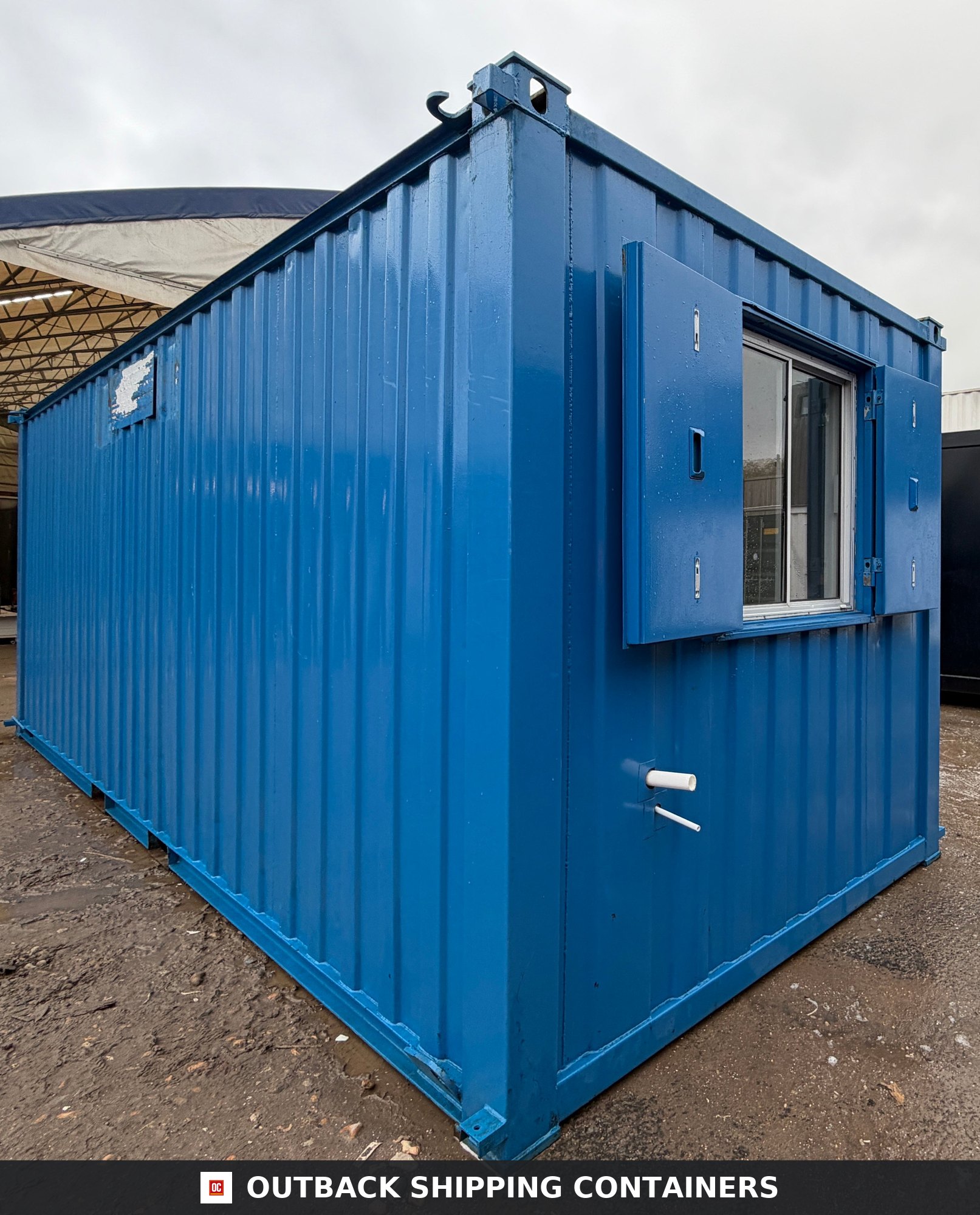 21x8ft for Sale — Window and Shutter Detail | Outback Shipping Containers 21x8ft — Canteen — Building Site Accommodation — Portable Anti-Vandal - image 8