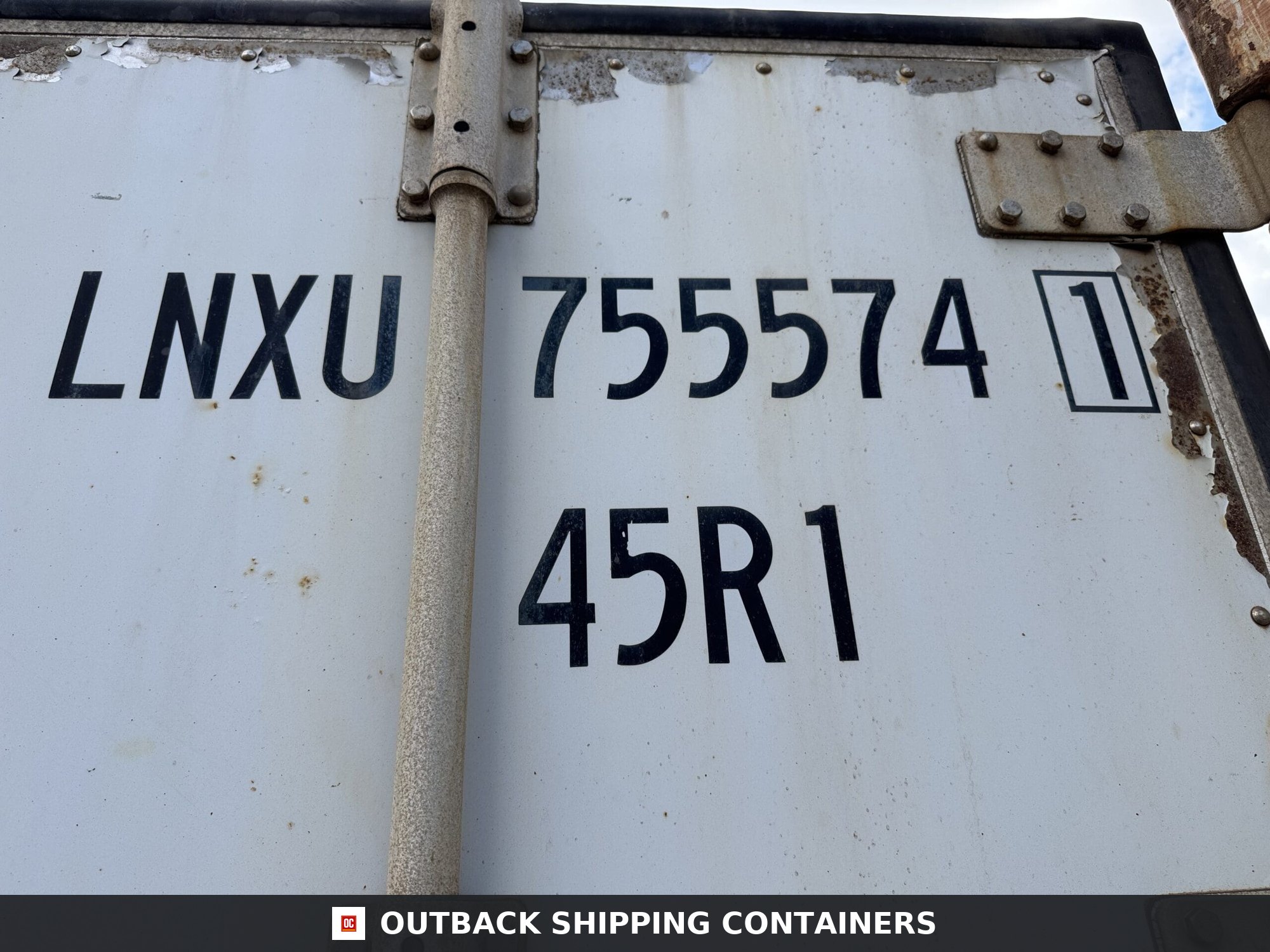 40ft As-Is High Cube Shipping Container — Side Profile View | Outback Shipping Containers 2 40ft As-Is High Cube Shipping Container – Wind & Watertight – White — 40ft — as_is (image 2 of 12)