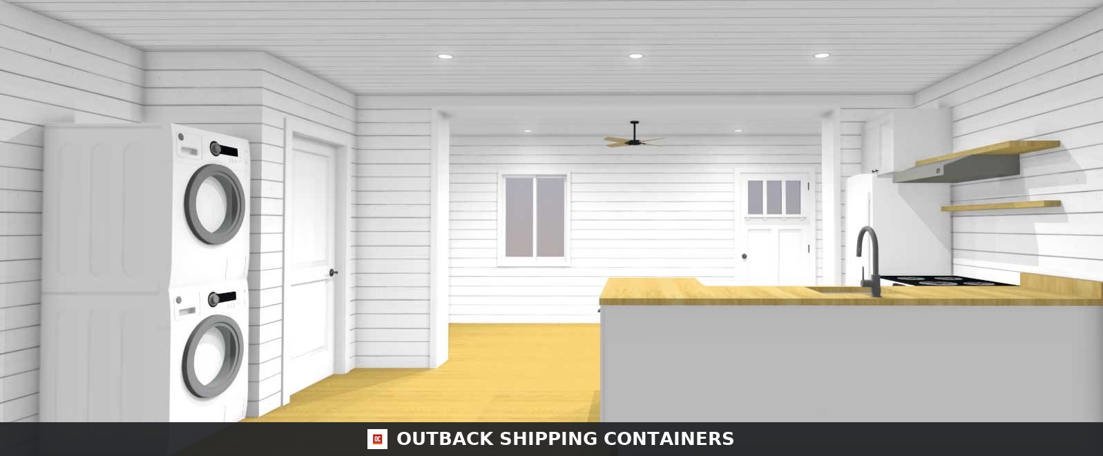 Luxury 2 Bedroom Shipping Container Home | The Clark | Two 40ft Containers — Interior View Luxury 2 Bedroom Shipping Container Home | The Clark | Two 40ft Containers — 40ft — new (image 5 of 19)