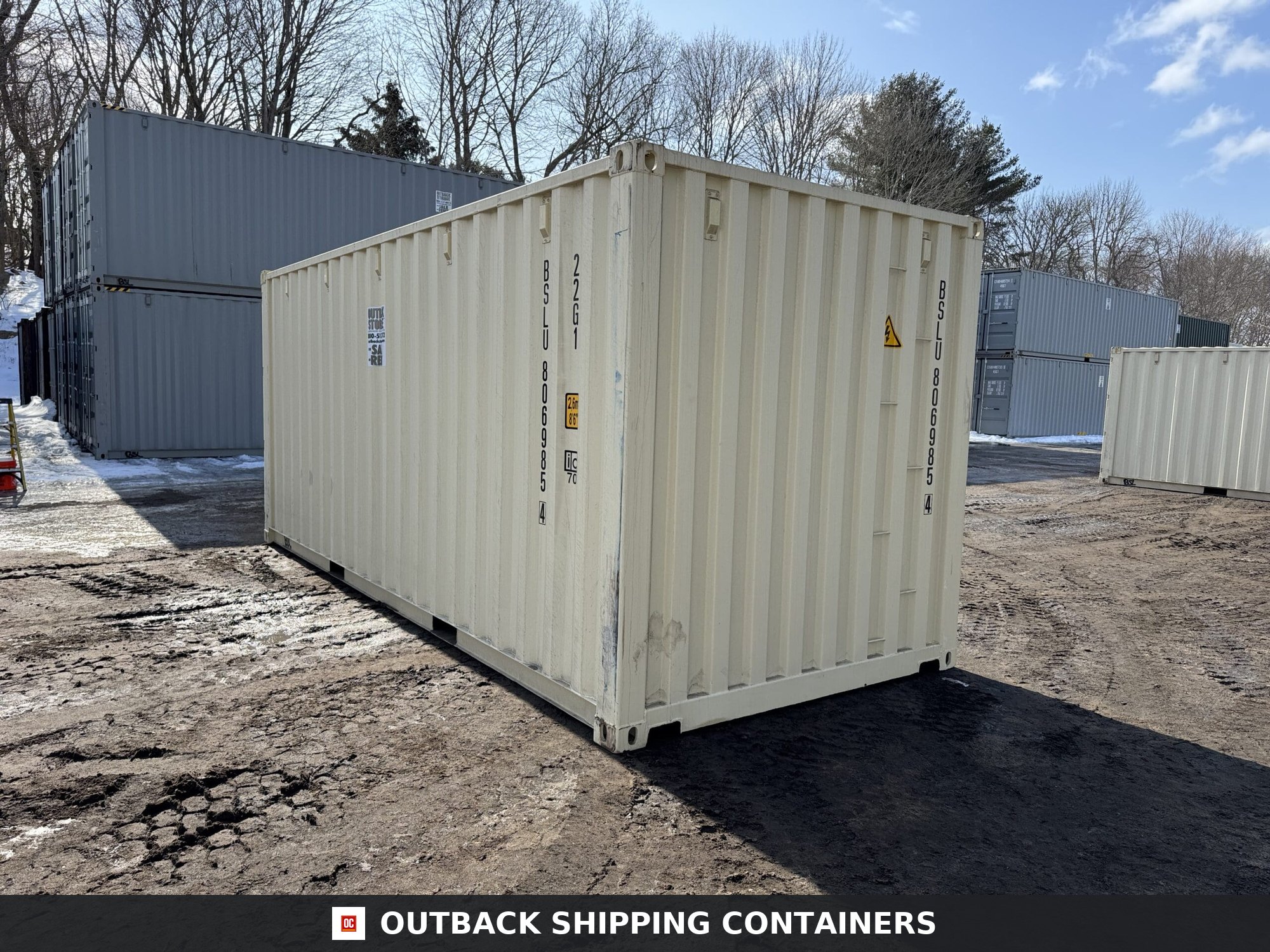 20ft New Shipping Container – Wind & Watertight – Beige — 20ft — new (image 10 of 12)