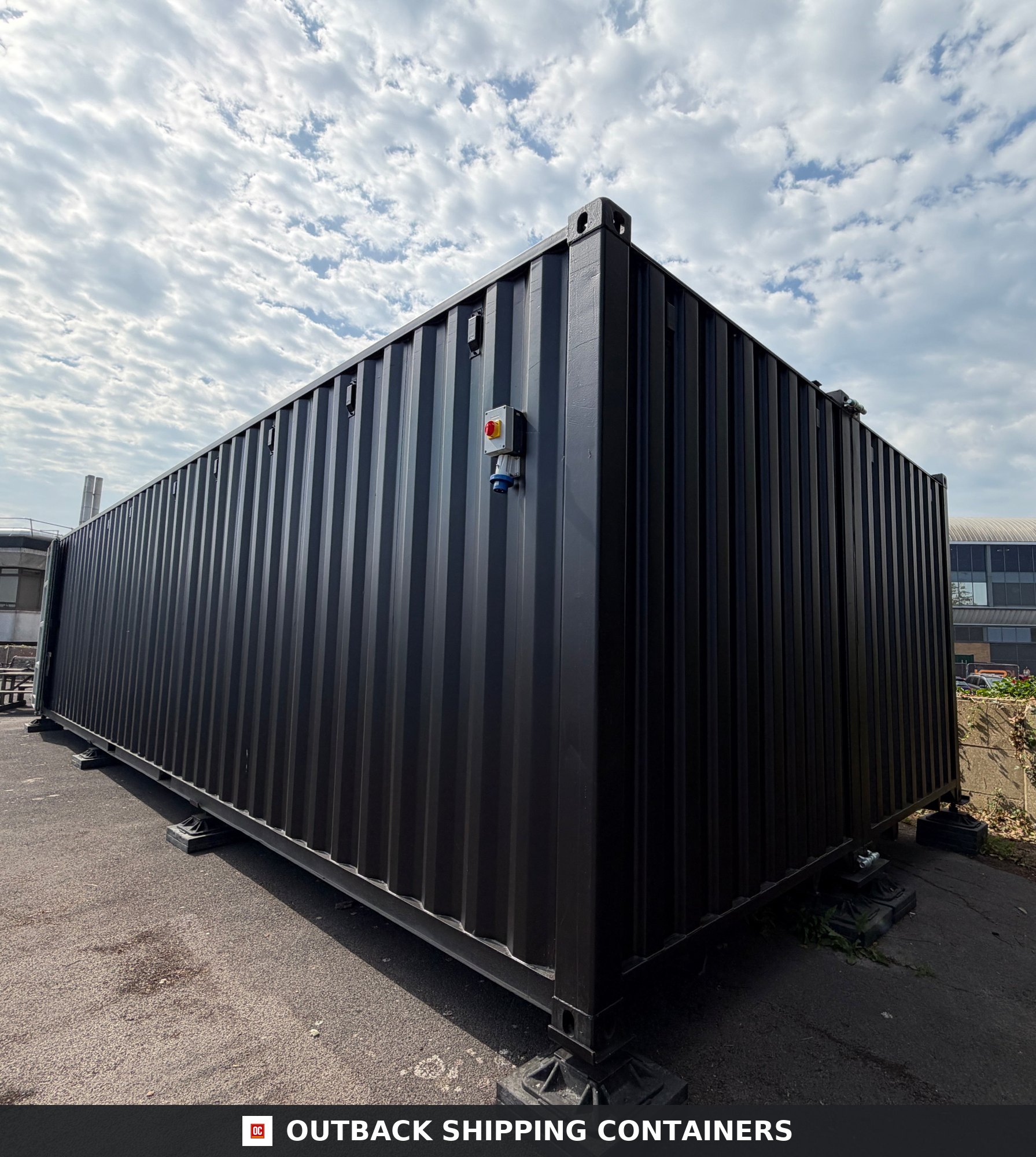40x16ft for Sale — Rear Exterior View | Outback Shipping Containers 2 40x16ft — CUSTOM — image 3 of 3