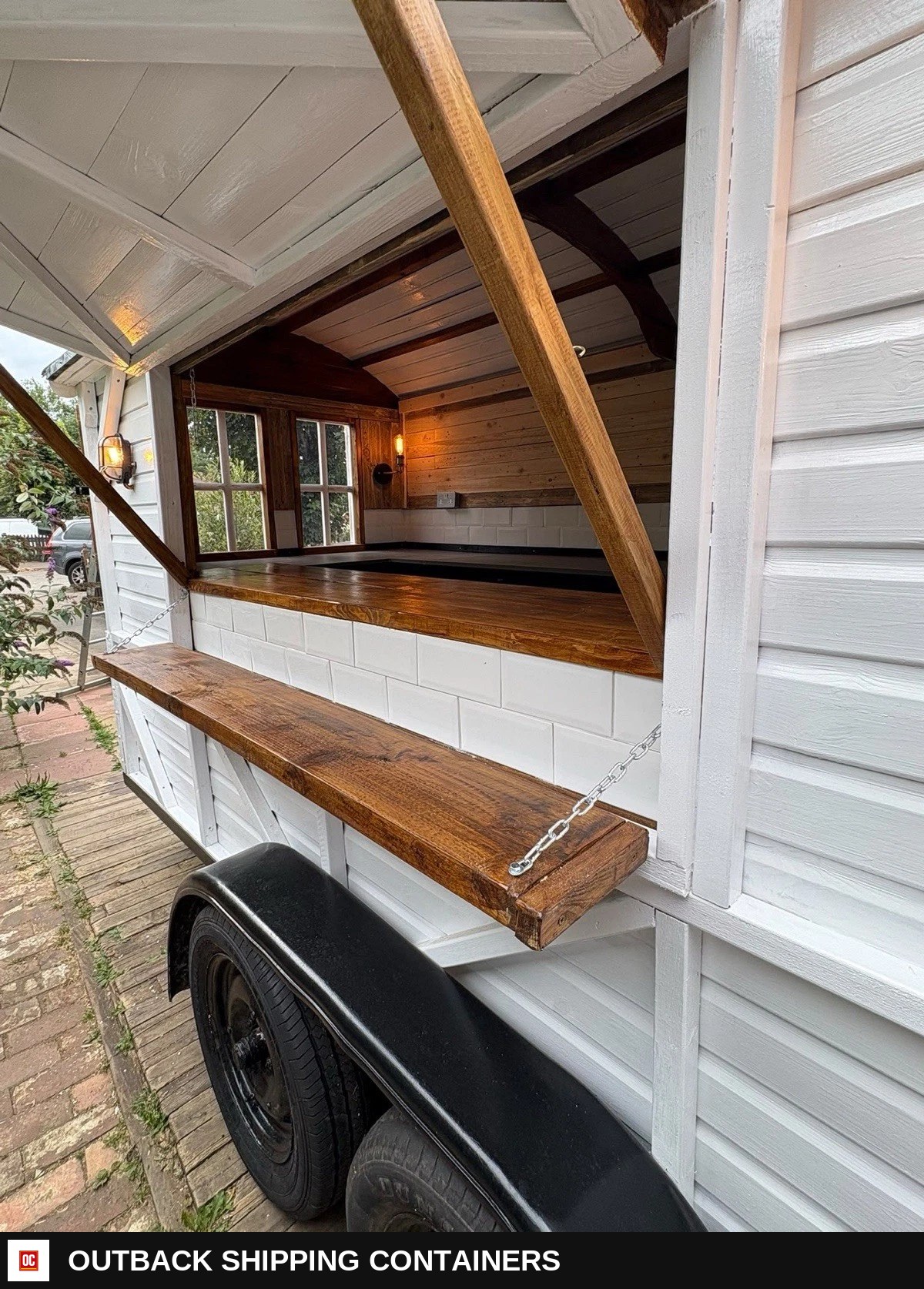 Unique rustic catering trailer horsebox shepherds hut style food drinks — Undercarriage, Axles And Suspension | Outback Shipping Containers Unique rustic catering trailer horsebox shepherds hut style food drinks for sale — undercarriage, axles and suspension