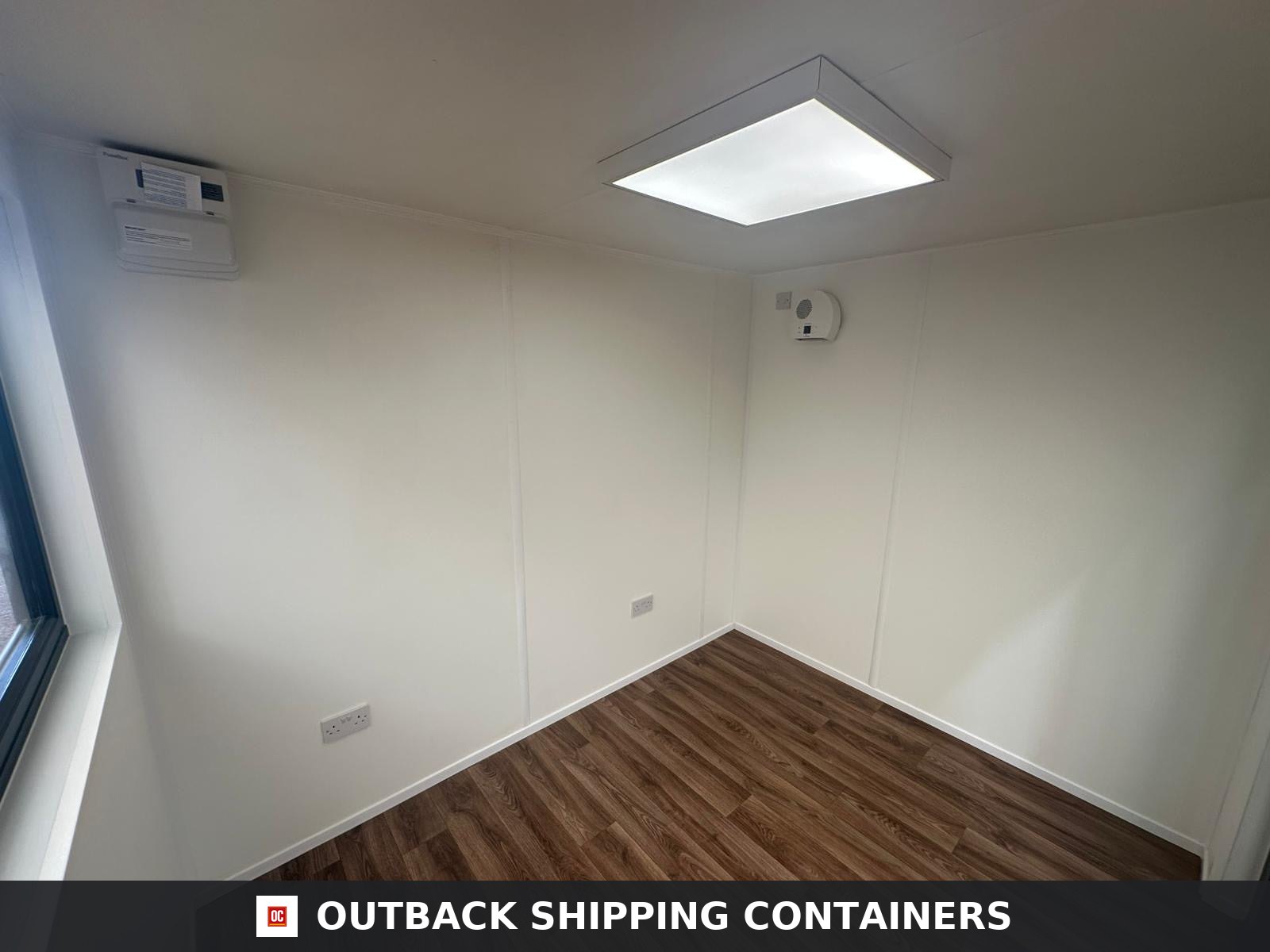 10x8 ft 10X8FT for Sale — Window and Shutter Detail | Outback Shipping Containers 2 10x8 ft — CUSTOM OFFICE / GARDEN ROOM — image 8 of 14
