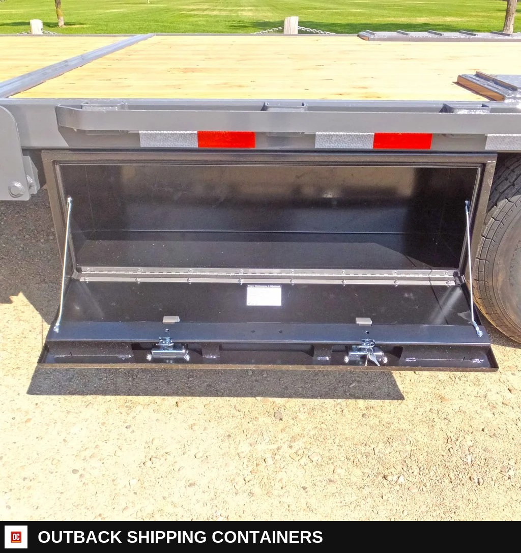 2024 Diamond C 7X24 20K Tilt Deck Equipment Trailer w/Spare Mount — Stainless Prep And Counter Area | Outback Shipping Containers 2024 Diamond C 7X24 20K Tilt Deck Equipment Trailer w/Spare Mount for sale — stainless prep and counter area