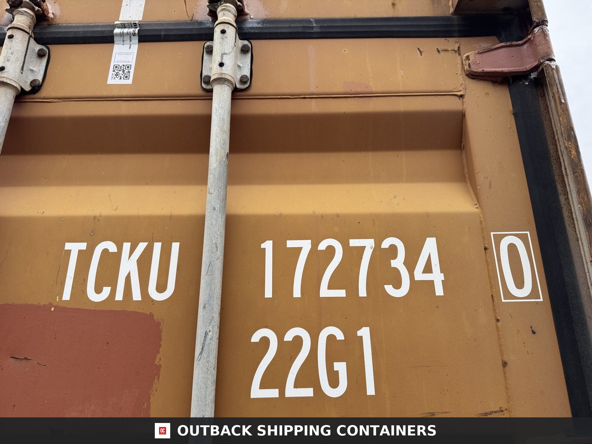 20ft Used Shipping Container – Wind & Watertight – Burnt Orange — 20ft — used (image 2 of 12)