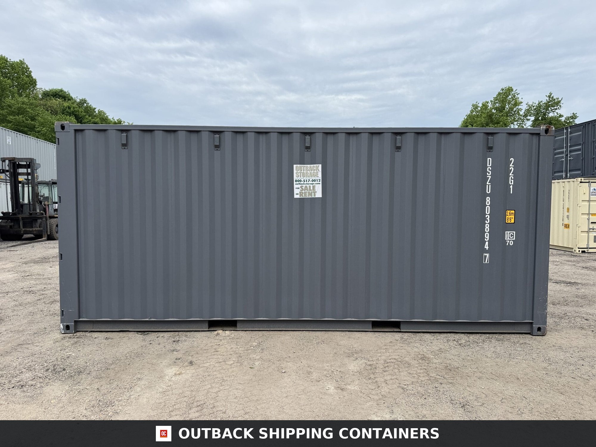 20ft New Shipping Container – Wind & Watertight – Gray — 20ft — new (image 9 of 12)