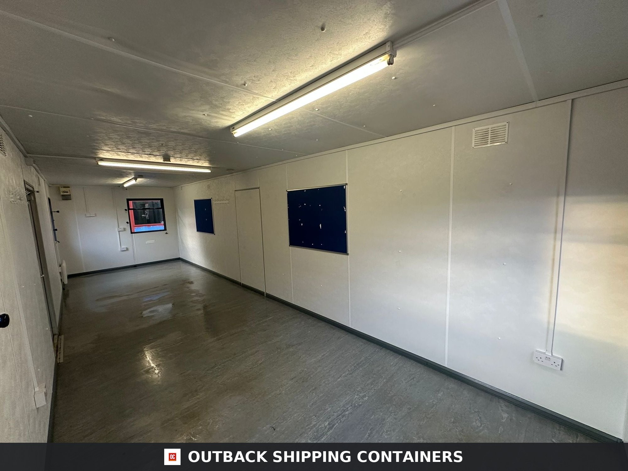 32x10ft for Sale — Three-Quarter Angle View | Outback Shipping Containers 32x10ft — Open Plan Canteen / Office — Portable Anti-Vandal Building — Site Accommodation - image 2