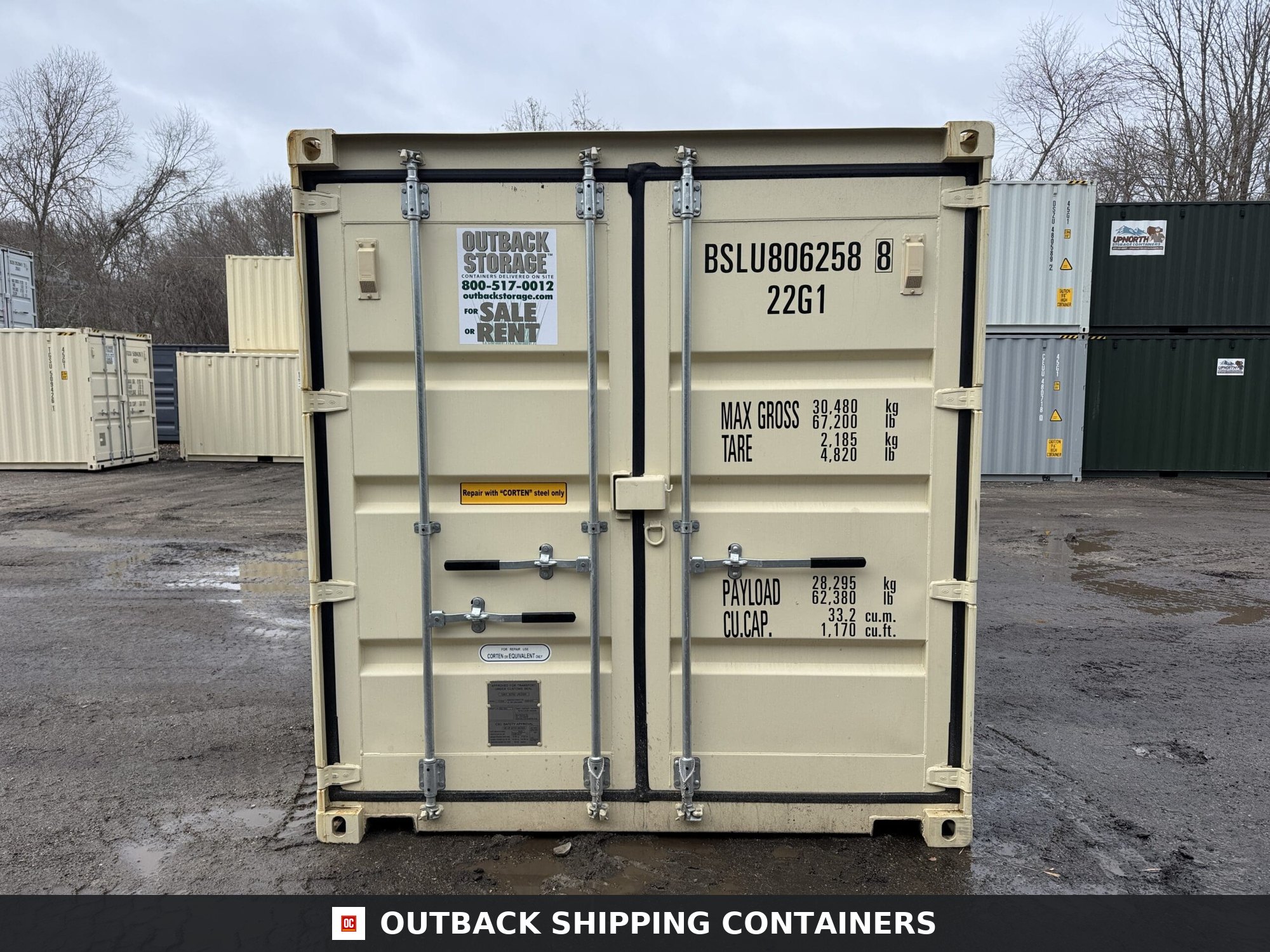 20ft New Shipping Container – Wind & Watertight – Beige — 20ft — new (image 3 of 12)